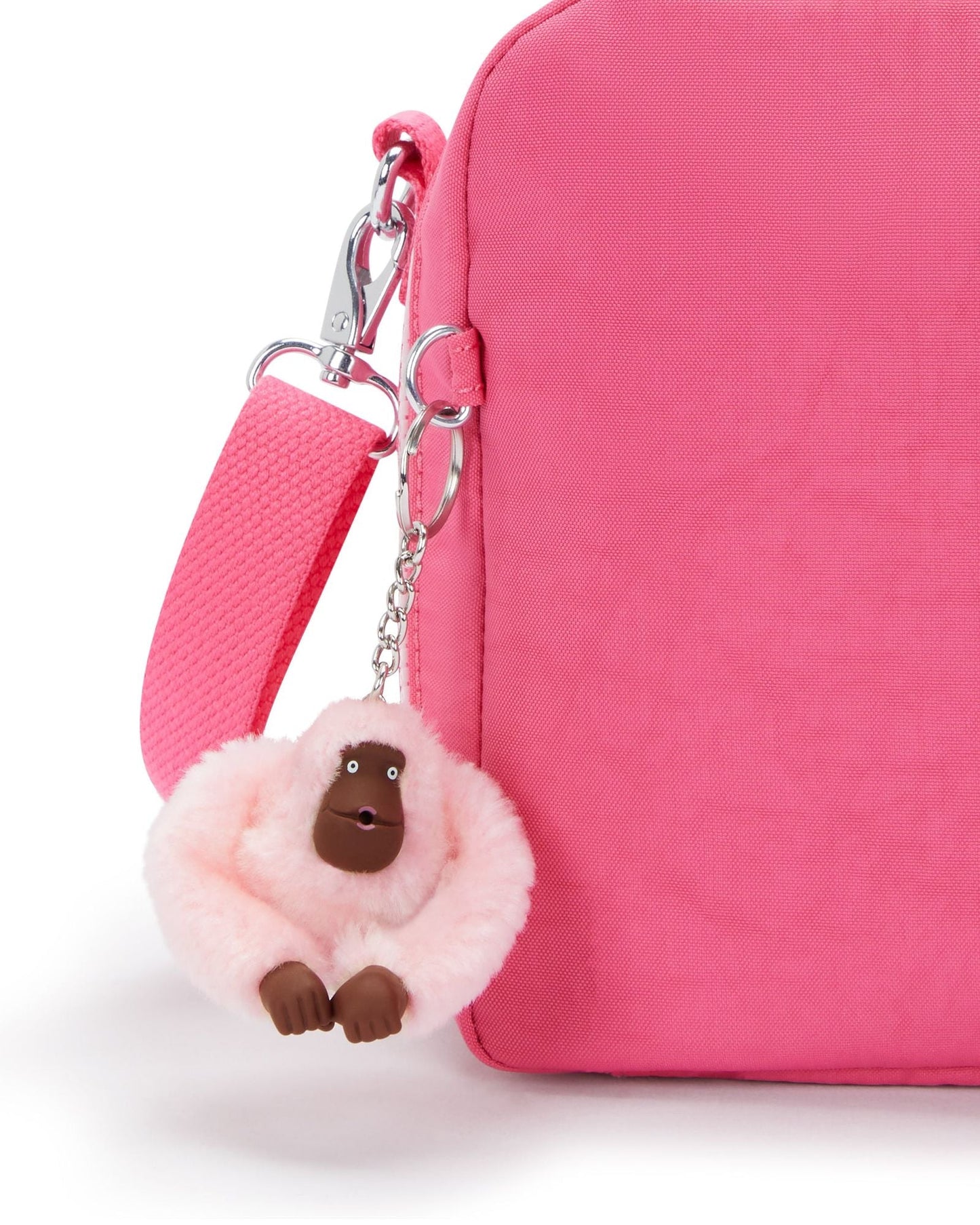حقيبة غداء كبيرة Kipling Miyo Happy Pink C مع جراب عربة C215381-BZ8