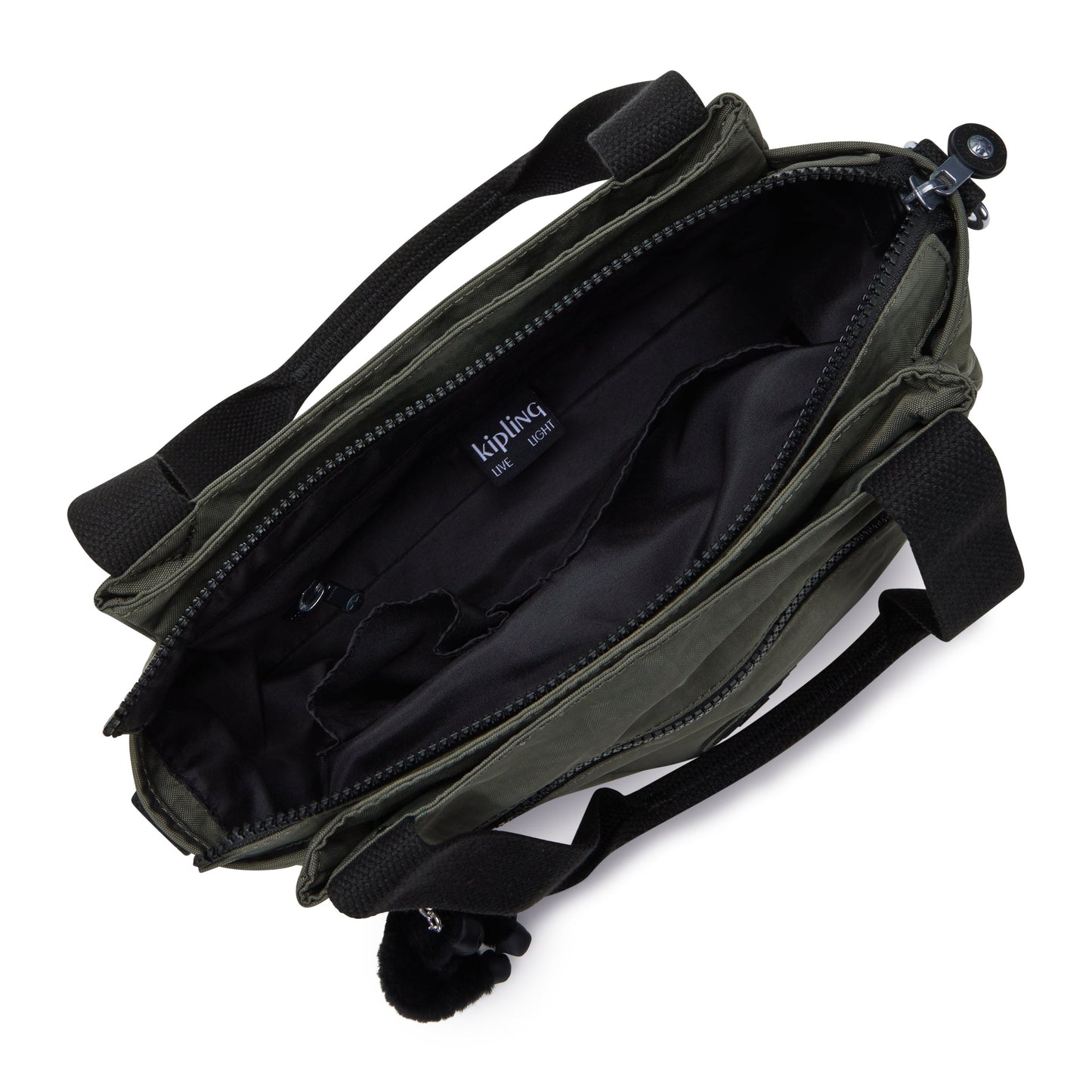 KIPLING-Elysia-حقيبة كتف متوسطة الحجم (بحزام كتف قابل للإزالة)-Green Moss-43791-88D