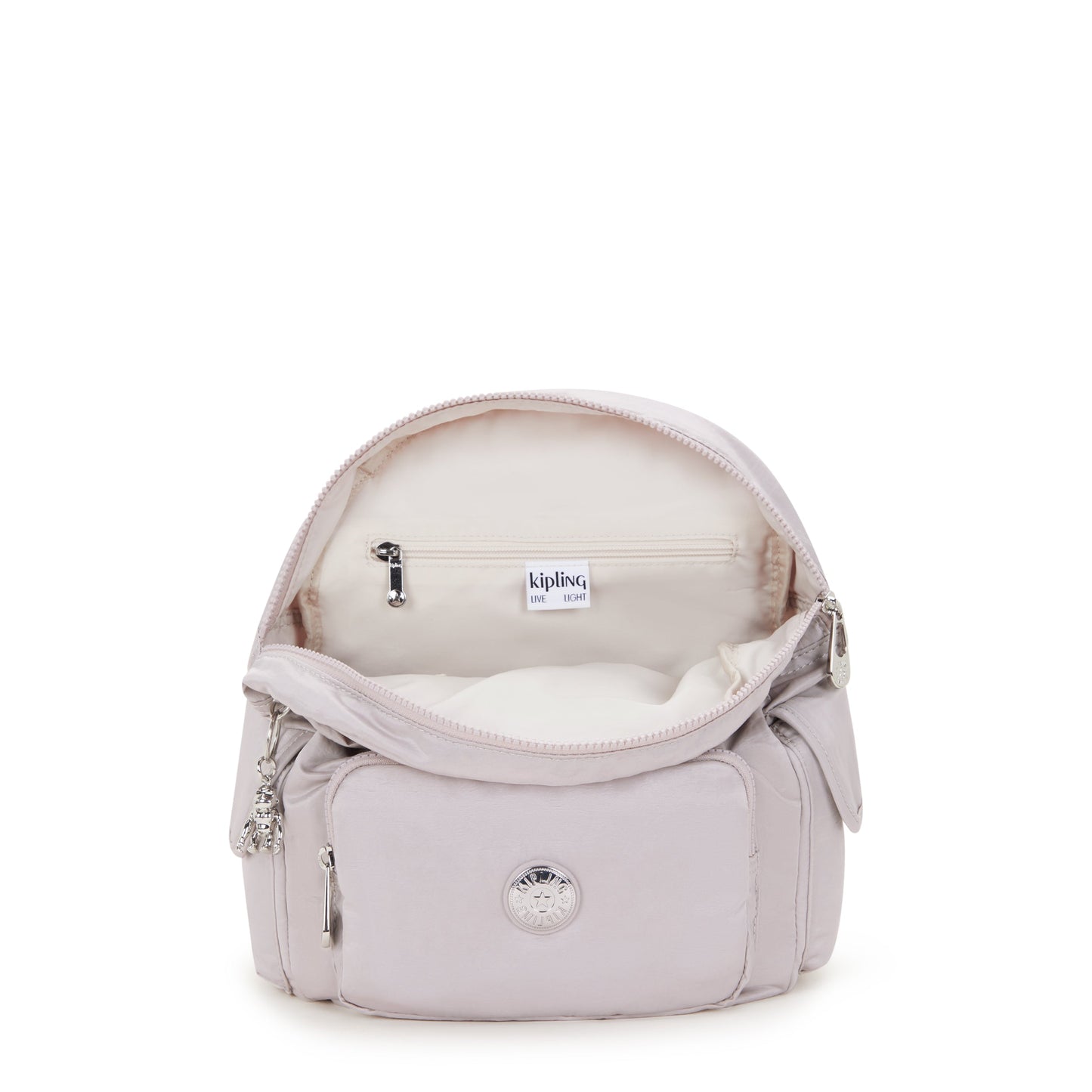 حقيبة ظهر KIPLING-City Pack S-Small-Gleam Silver-I2525-K6G