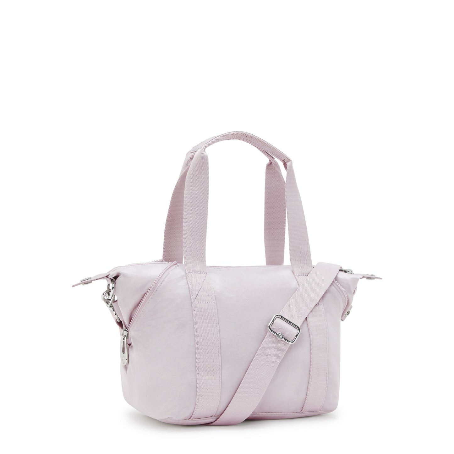 KIPLING-Art Mini-حقيبة يد صغيرة (بحزام كتف قابل للإزالة)-Gleam Silver-I2526-K6G