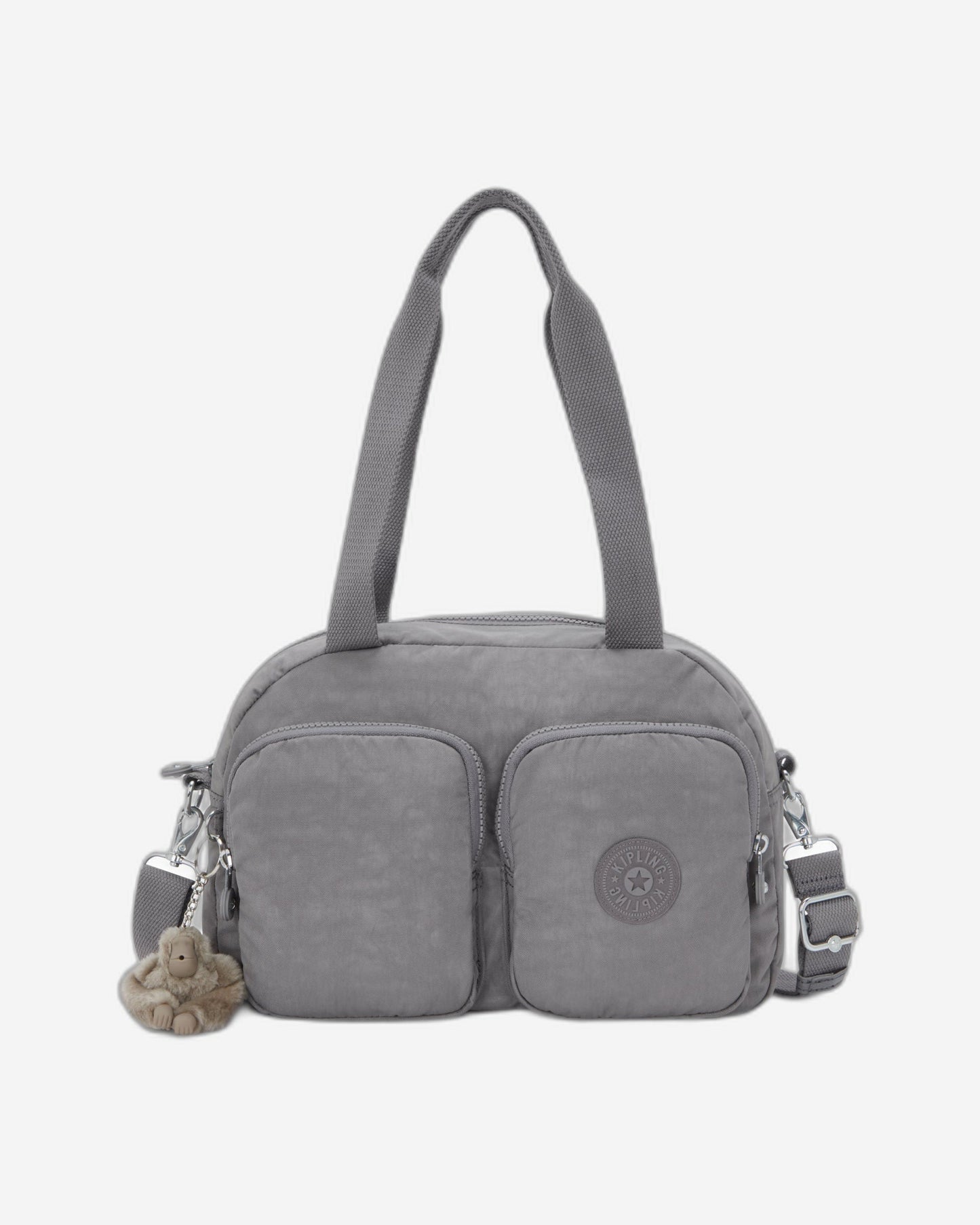 حقيبة كتف Kipling Cool Defea Inviting Grey متوسطة الحجم (مع حزام كتف قابل للإزالة) I2849-8DH
