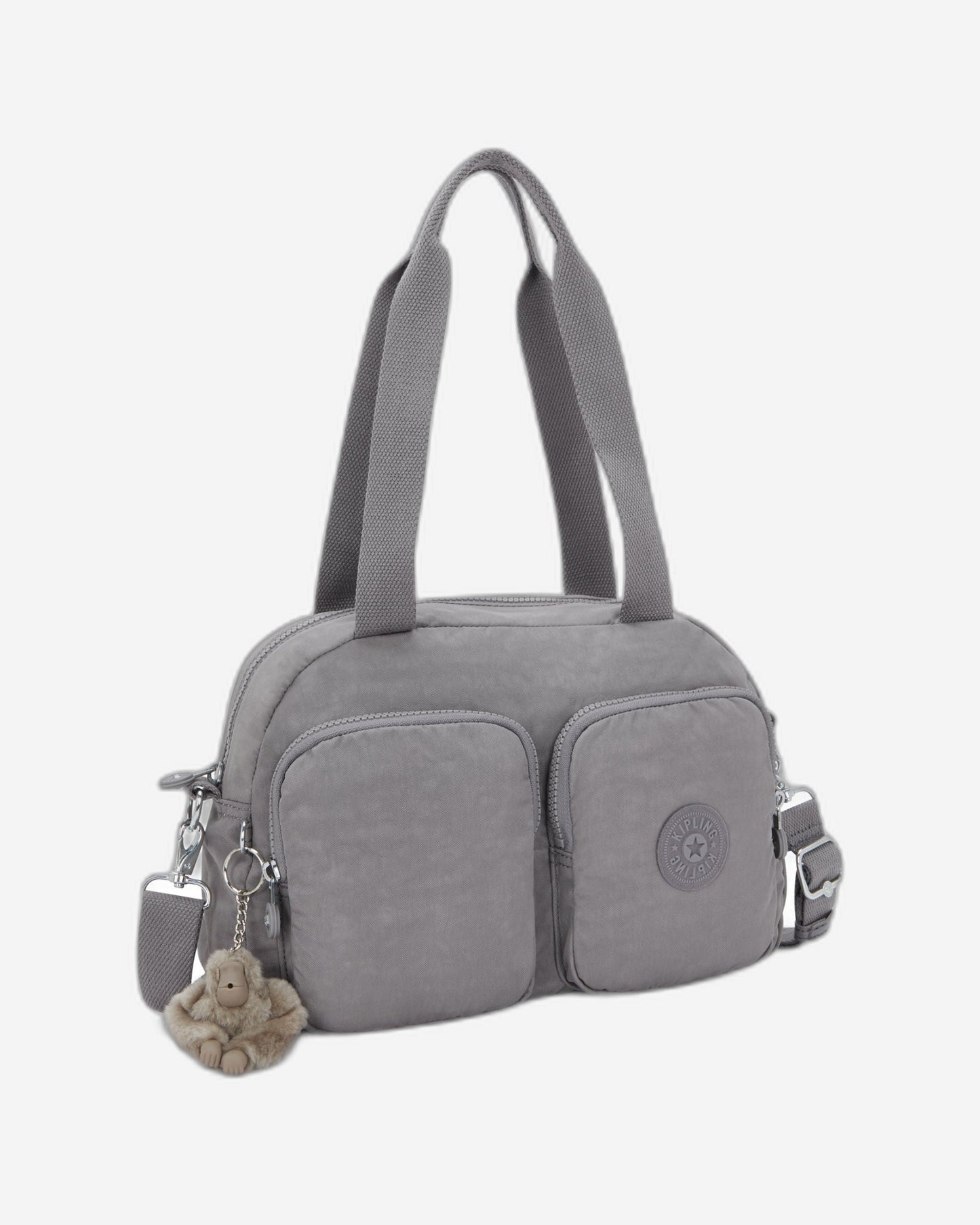 حقيبة كتف Kipling Cool Defea Inviting Grey متوسطة الحجم (مع حزام كتف قابل للإزالة) I2849-8DH