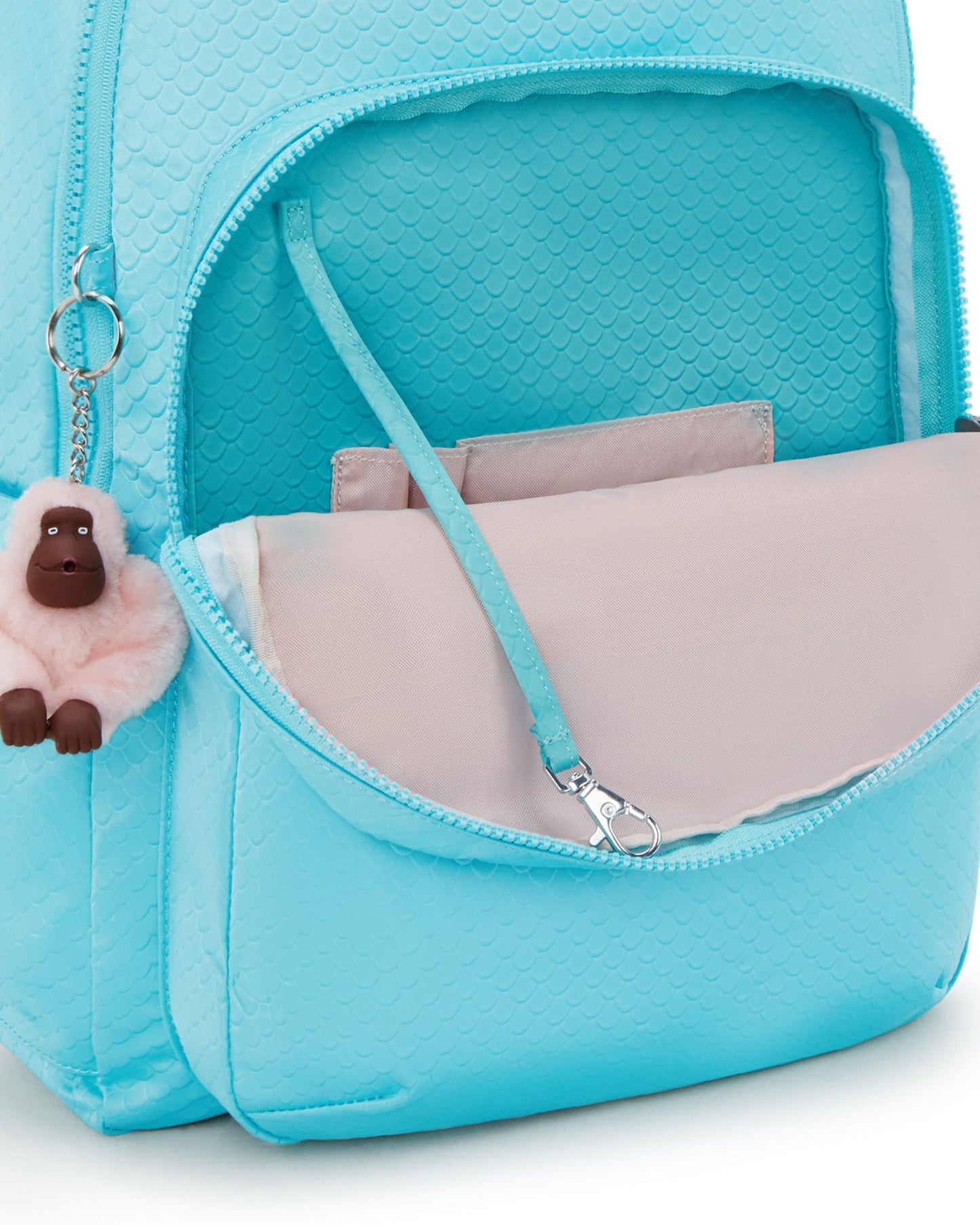 حقيبة ظهر Kipling Seoul Lap Mermaid Emboss كبيرة مع حجرة للكمبيوتر المحمول I2932-62H