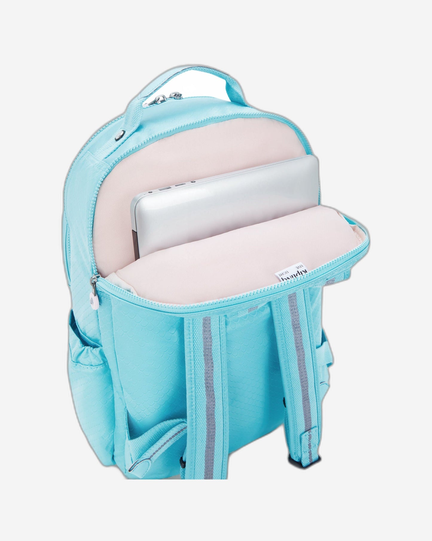 حقيبة ظهر Kipling Seoul Lap Mermaid Emboss كبيرة مع حجرة للكمبيوتر المحمول I2932-62H