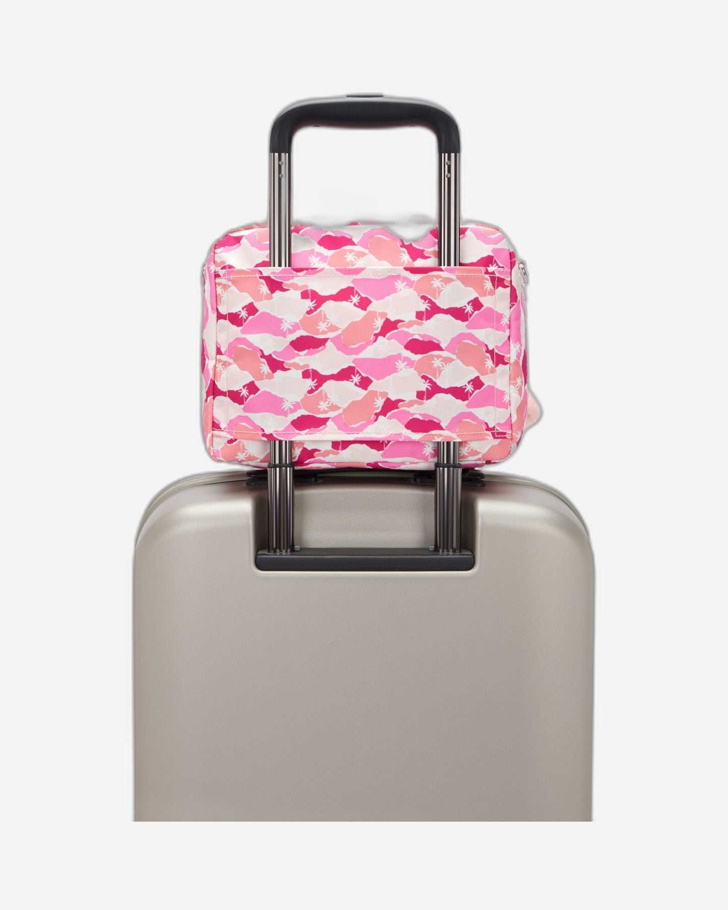 حقيبة غداء كبيرة Kipling Miyo Pink Palm مع جراب عربة I2989-1BV