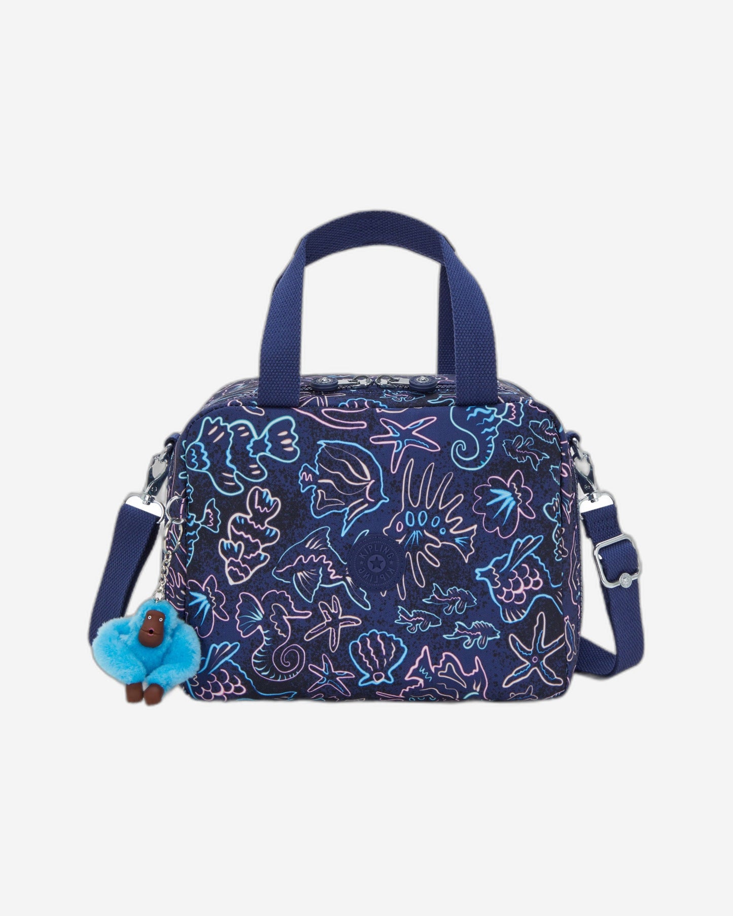 حقيبة غداء Kipling Miyo Disco Fish كبيرة مع جراب عربة I2989-4FK