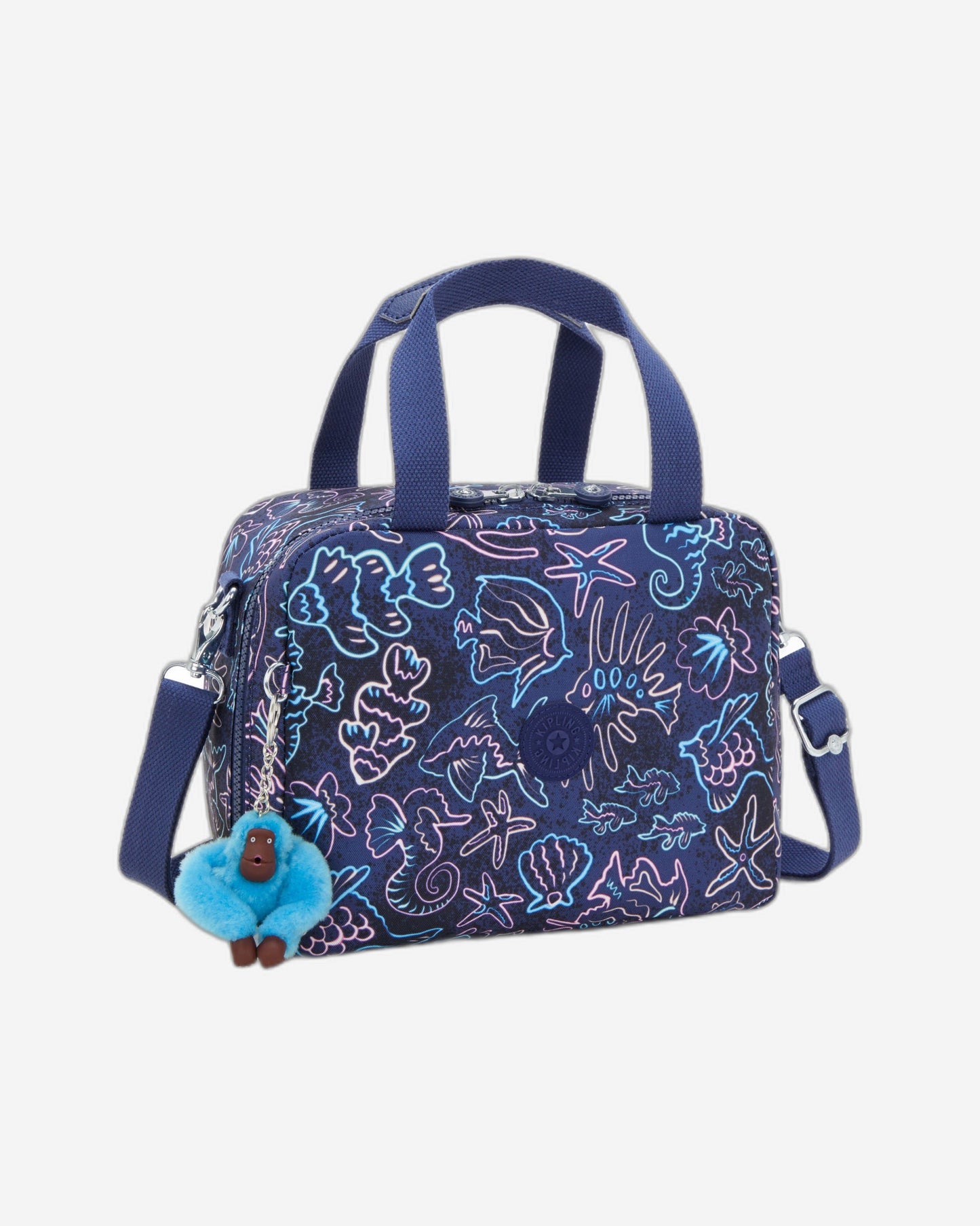 حقيبة غداء Kipling Miyo Disco Fish كبيرة مع جراب عربة I2989-4FK