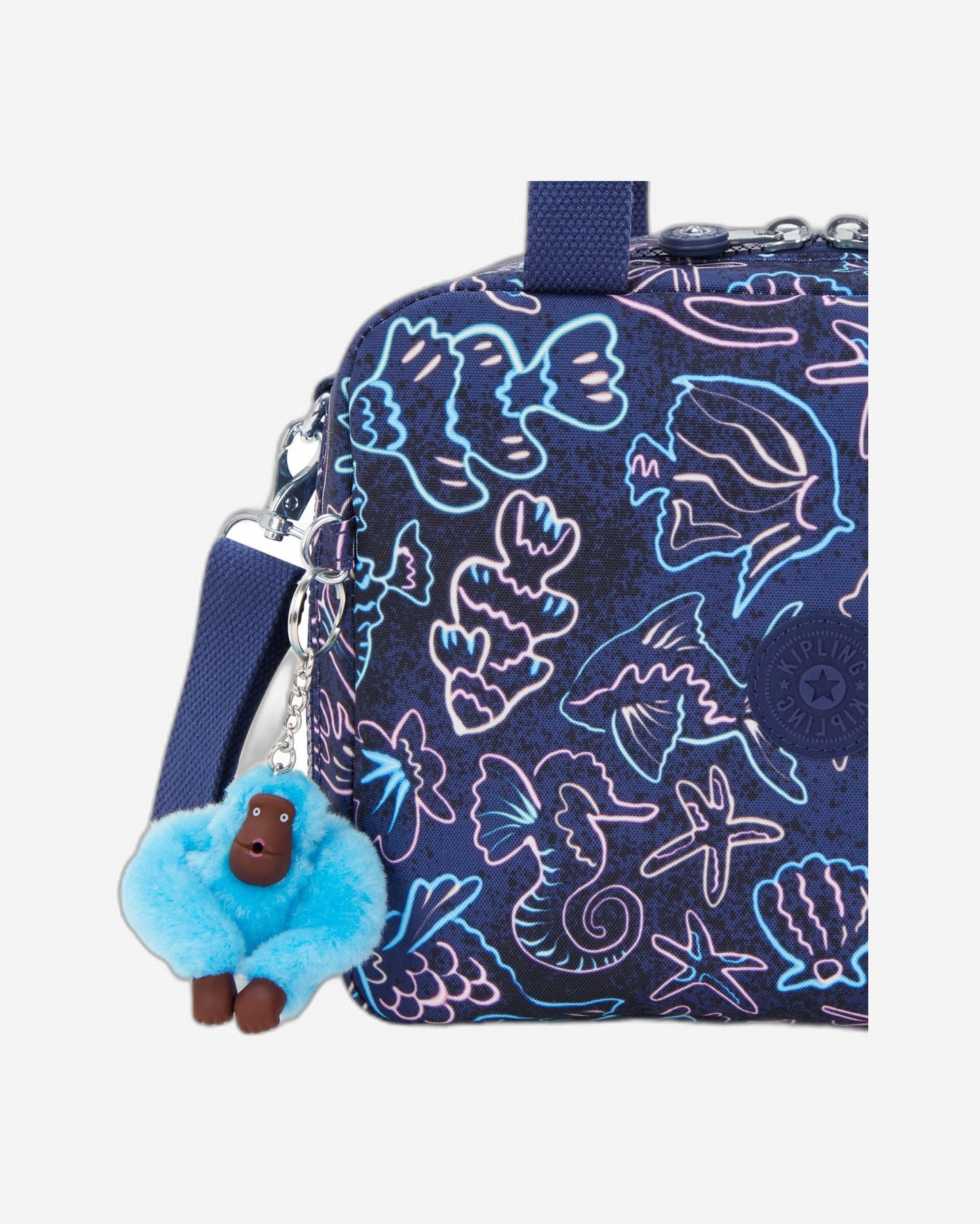 حقيبة غداء Kipling Miyo Disco Fish كبيرة مع جراب عربة I2989-4FK