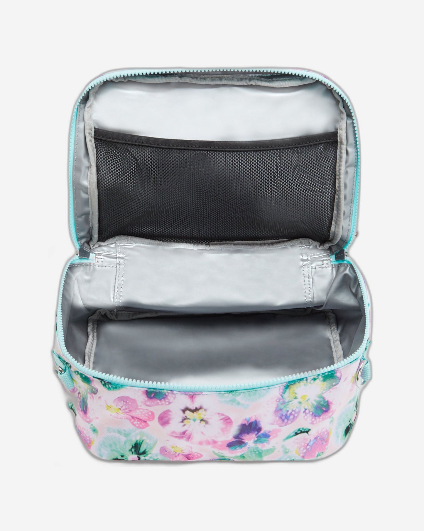 حقيبة غداء كبيرة Kipling Miyo Aqua Blossom مع كم ترولي C2I2989-7EC