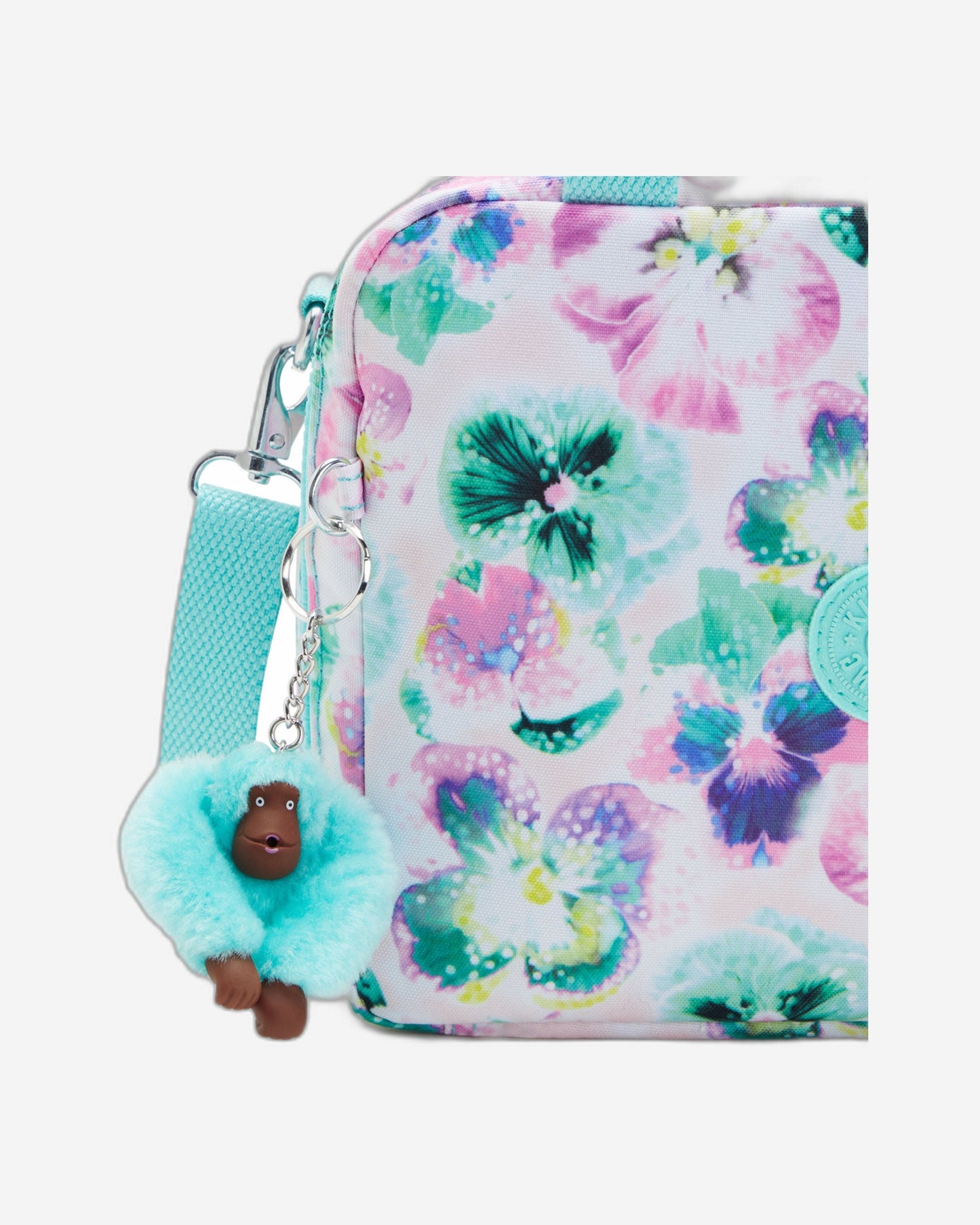 حقيبة غداء كبيرة Kipling Miyo Aqua Blossom مع كم ترولي C2I2989-7EC