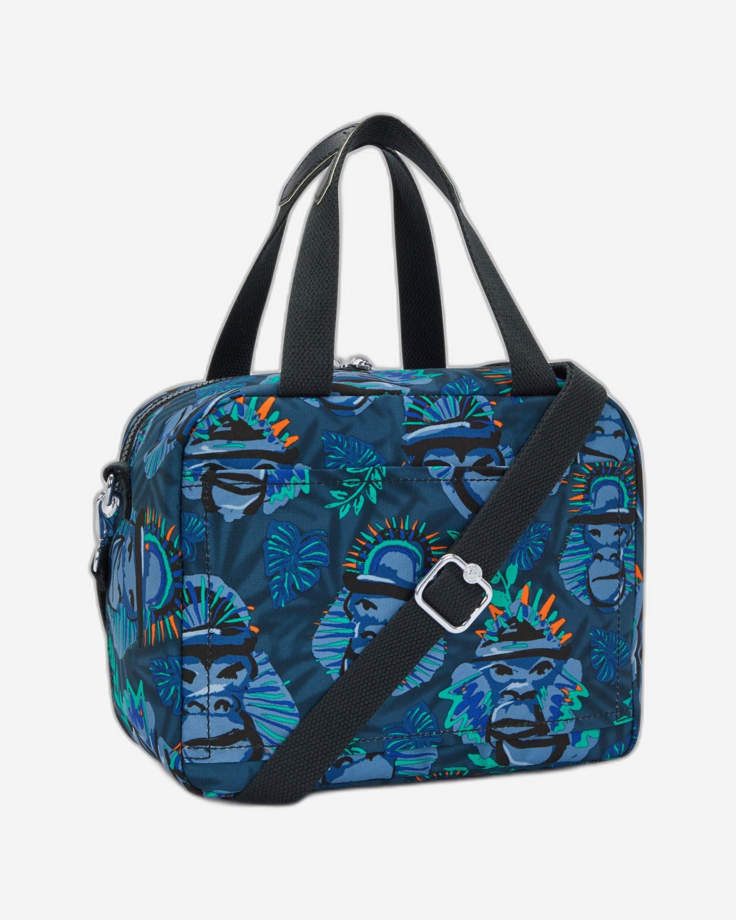 حقيبة غداء كبيرة من Kipling Miyo Blue Monkey Fun مع جراب عربة C2I2989-8HJ