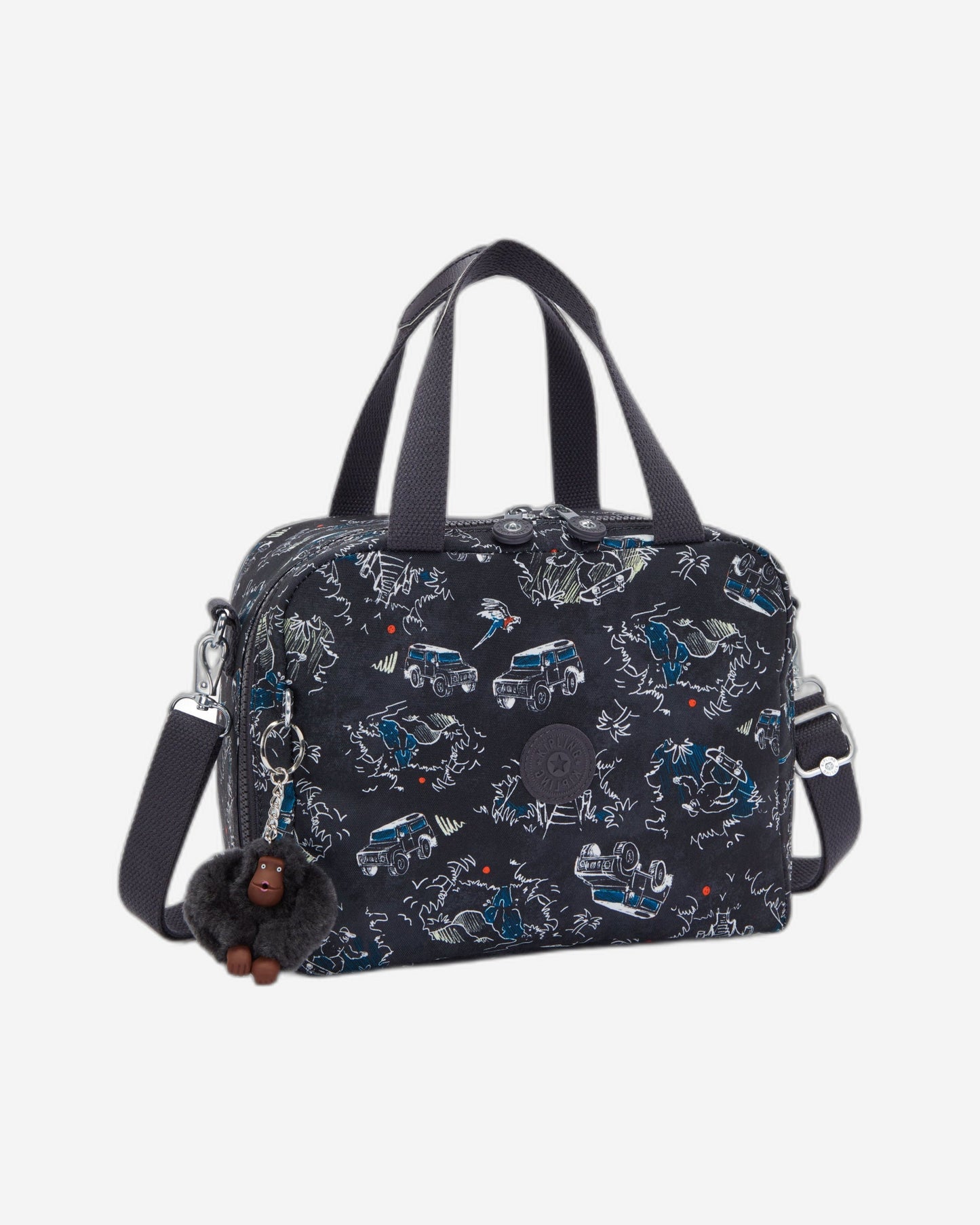 حقيبة غداء كبيرة من Kipling Miyo Jungle Fun Race مع جراب عربة C2I2989-TJ3