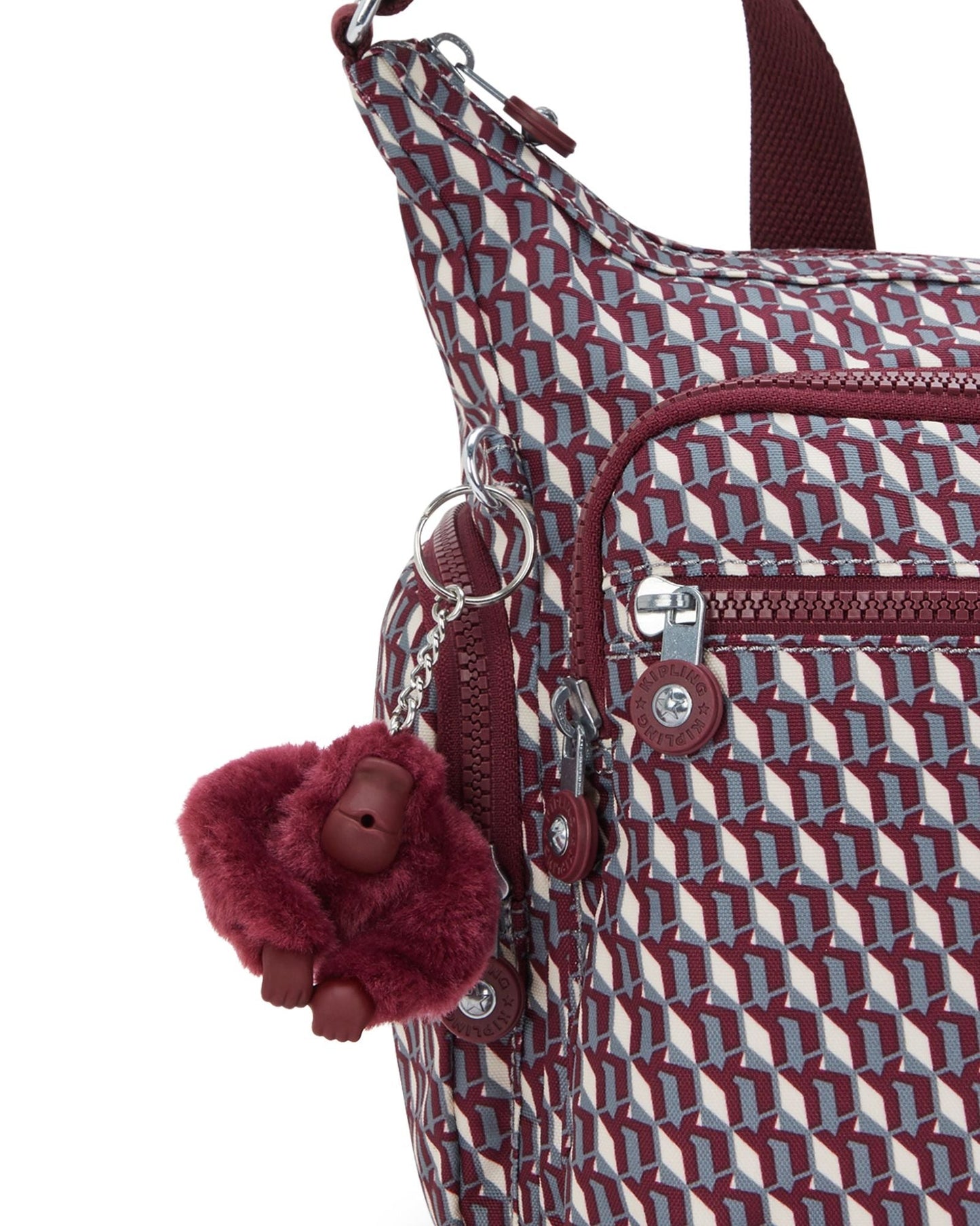 Kipling Gabbie 3Dk Wine حقيبة كروس كبيرة I3186-1PB