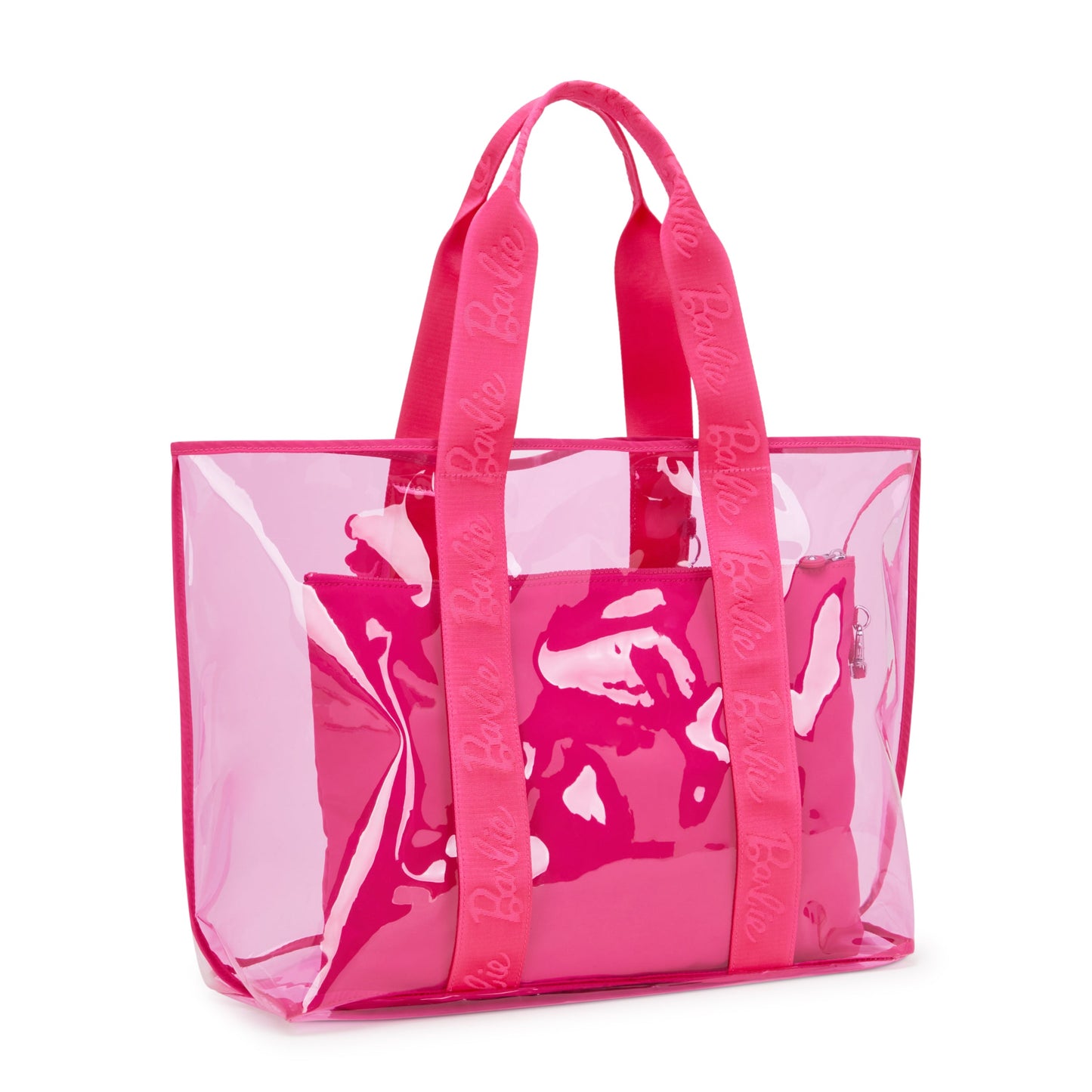 حقيبة تسوق شفافة كبيرة جدًا من KIPLING-Jacey Barbie™ مع جيب داخلي بسحاب - Power P Transpa-I3203-BA9