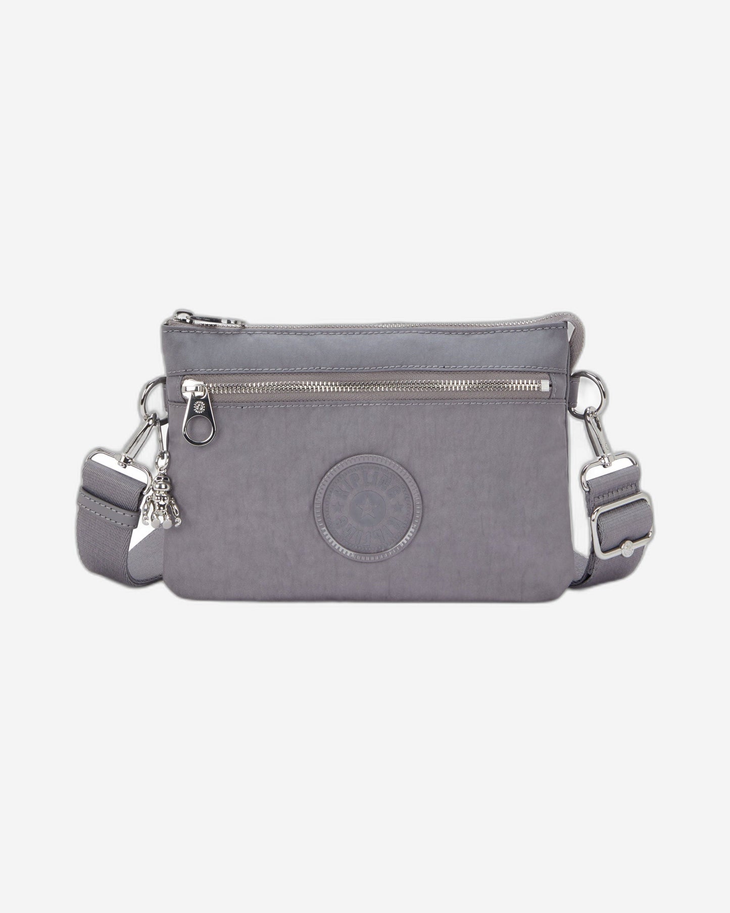 حقيبة كروس صغيرة Kipling Riri Zip باللون الرمادي Spice (مع حزام كتف قابل للإزالة) I3302-4GV