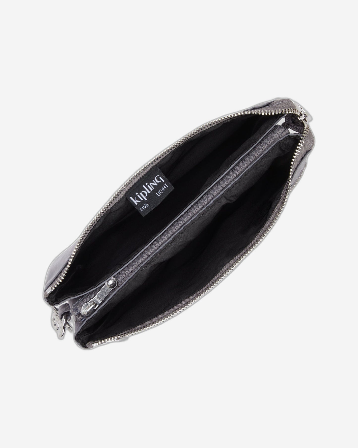 حقيبة كروس صغيرة Kipling Riri Zip باللون الرمادي Spice (مع حزام كتف قابل للإزالة) I3302-4GV