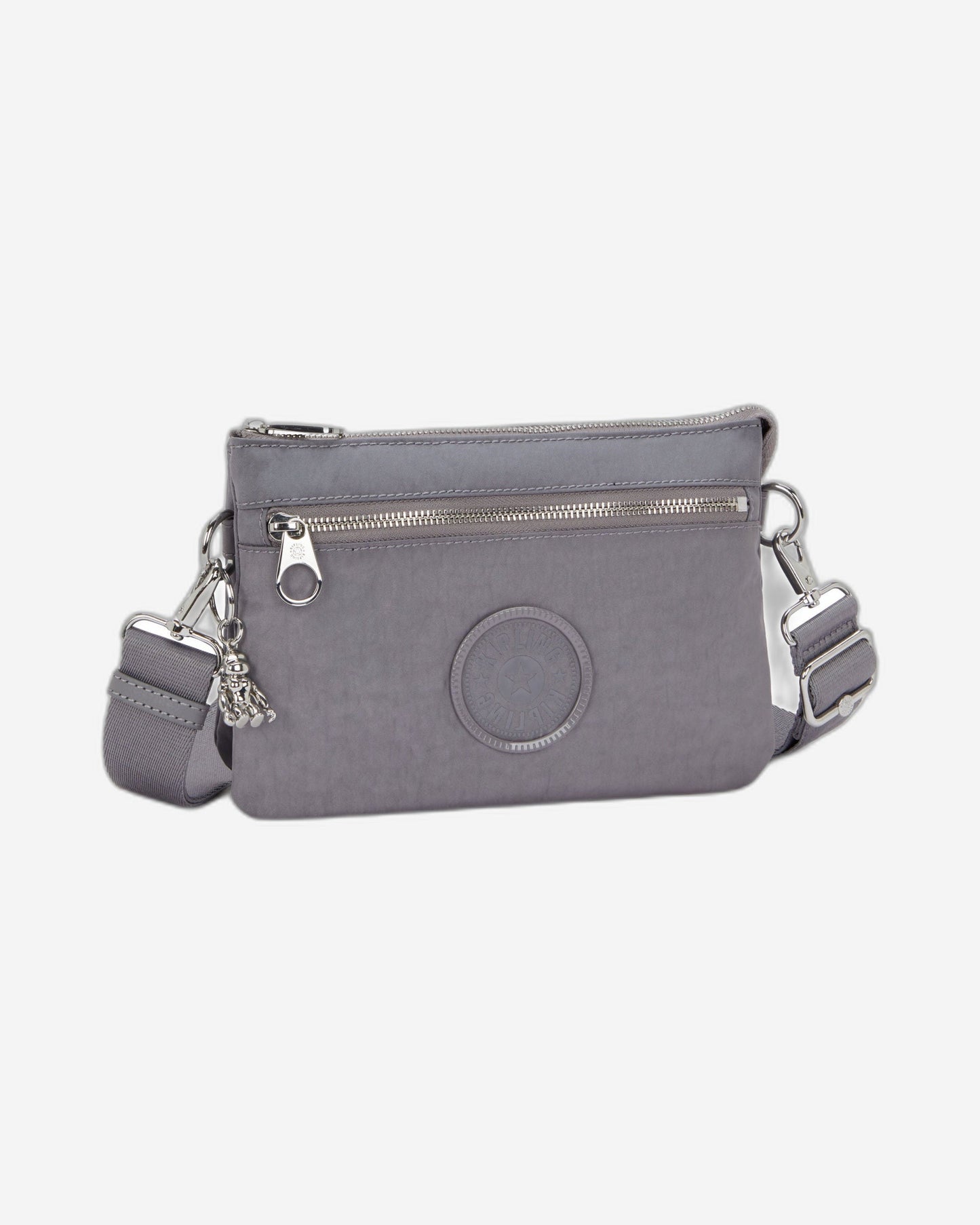حقيبة كروس صغيرة Kipling Riri Zip باللون الرمادي Spice (مع حزام كتف قابل للإزالة) I3302-4GV