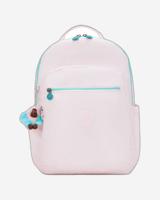 حقيبة ظهر Kipling Seoul College Extra Sea Pink Met Large مع حجرة للكمبيوتر المحمول I3514-52J