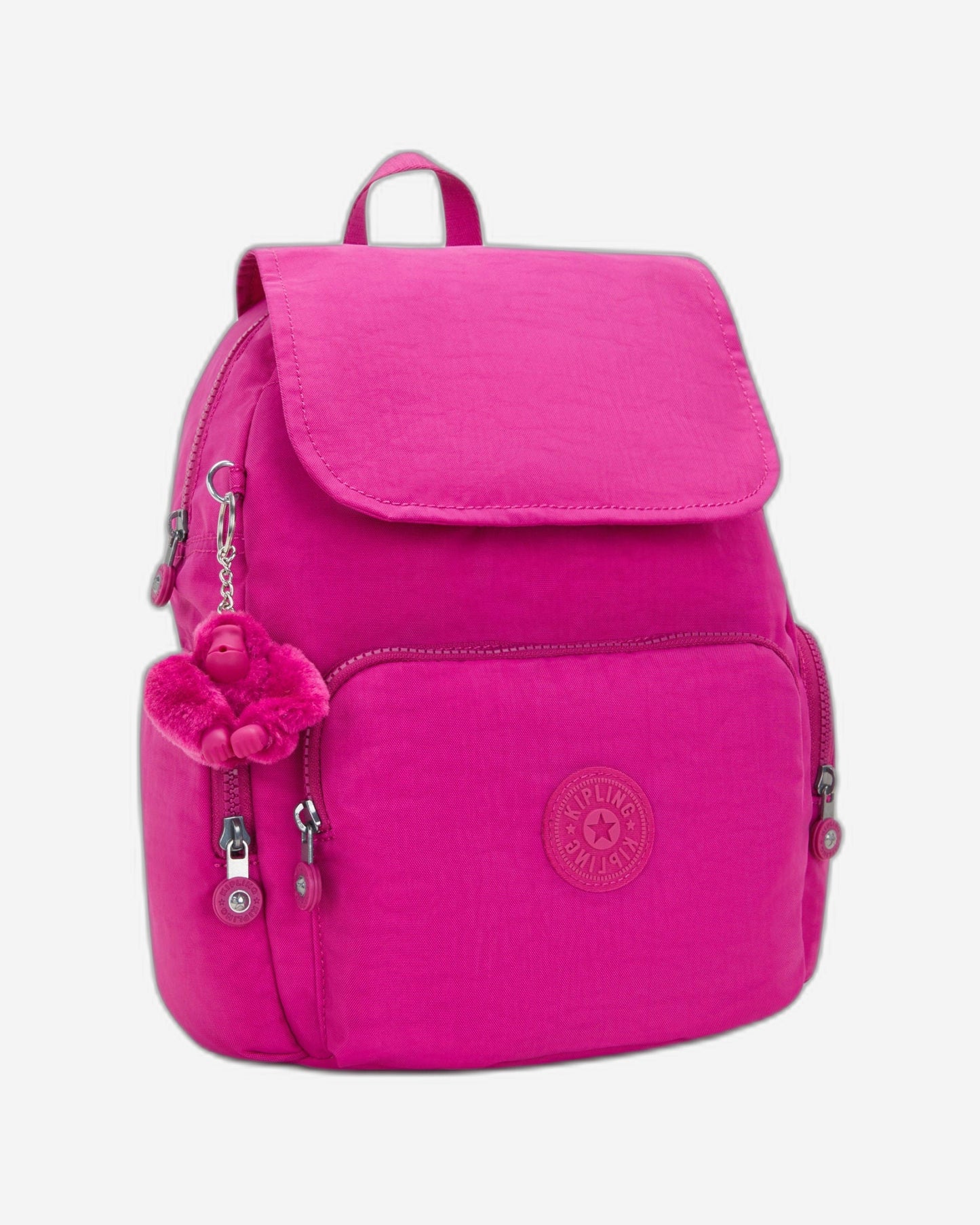 حقيبة ظهر Kipling City Zip S صغيرة متوهجة باللون الفوشيا I3523-3KU