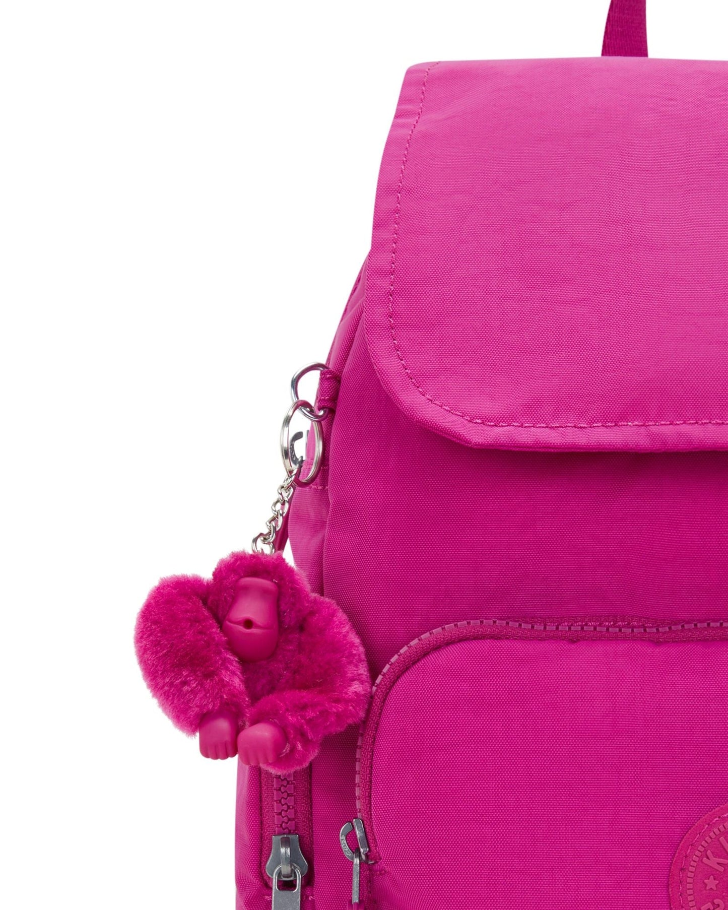 حقيبة ظهر Kipling City Zip S صغيرة متوهجة باللون الفوشيا I3523-3KU