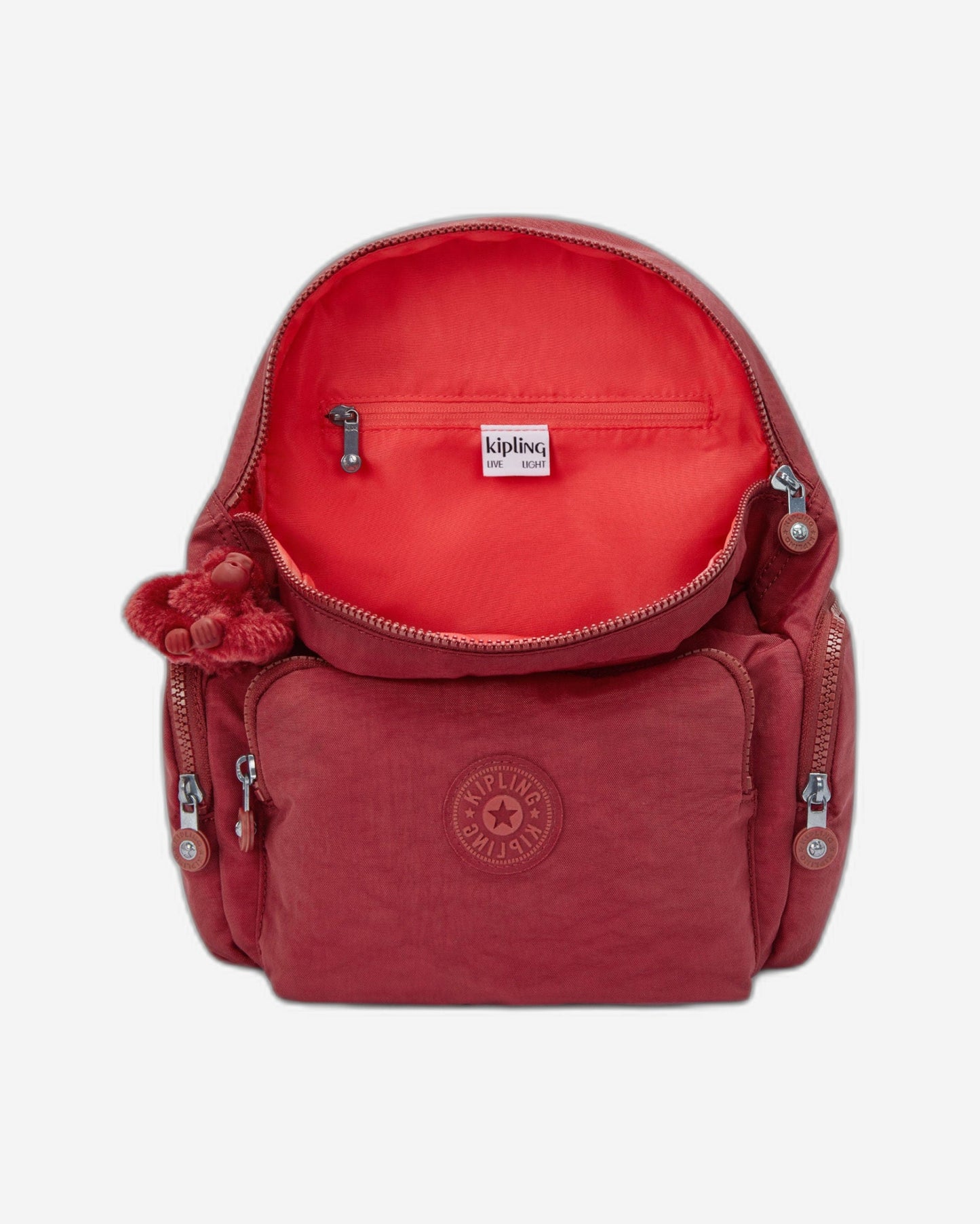 حقيبة ظهر Kipling City Zip S صغيرة حمراء اللون I3523-4SS