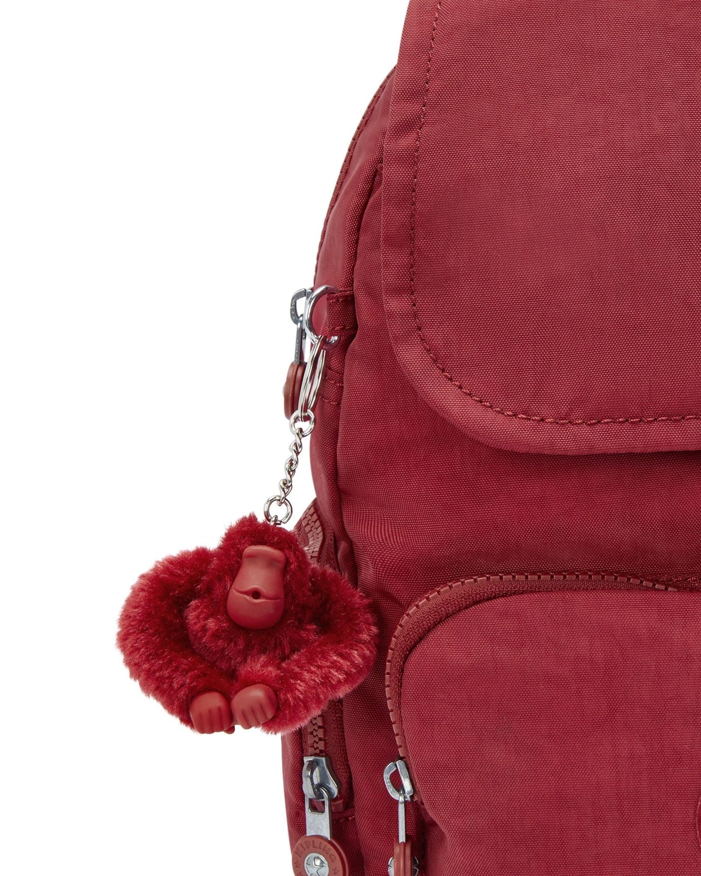 حقيبة ظهر Kipling City Zip S صغيرة حمراء اللون I3523-4SS
