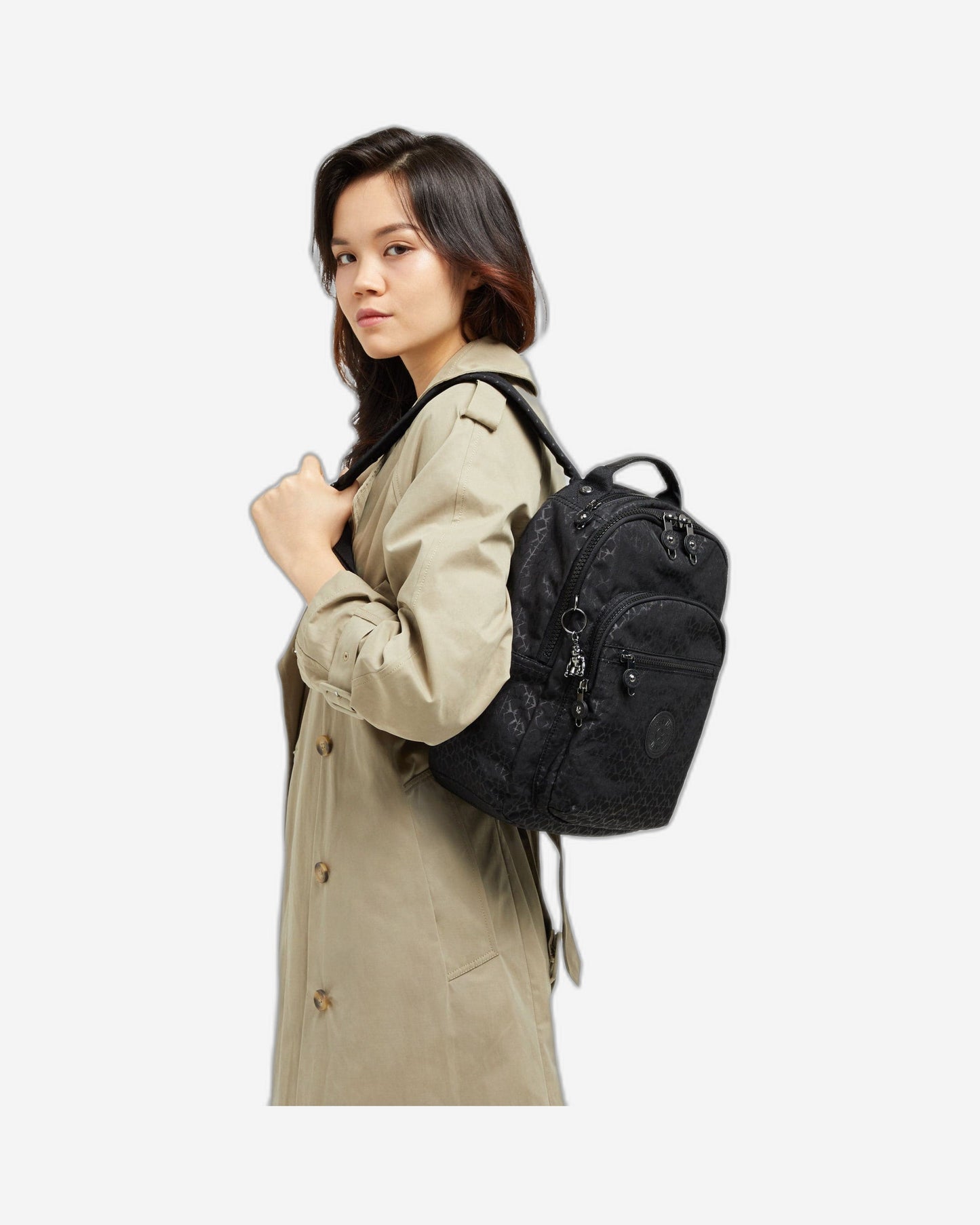 حقيبة ظهر صغيرة Kipling Seoul S Signature Emb (مع جيب لوحي) I3789-K59