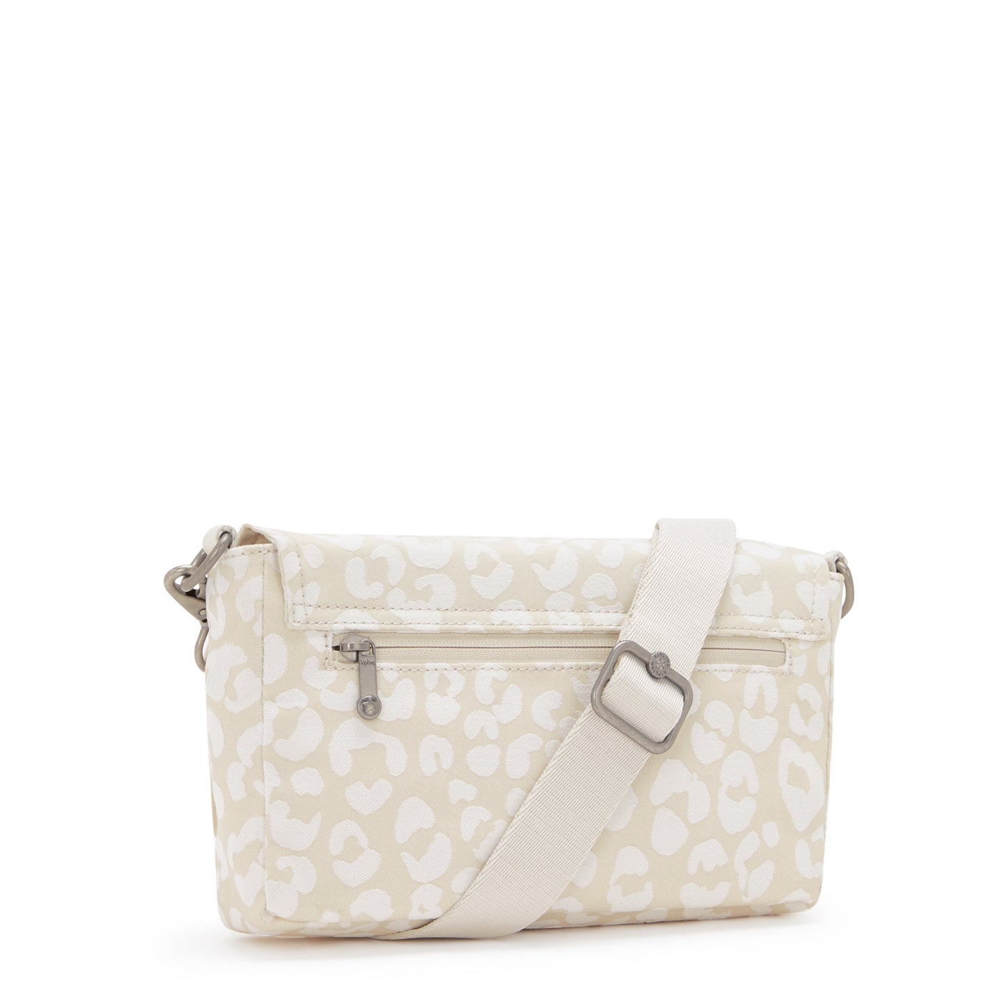 KIPLING-Aras-حقيبة كتف صغيرة (بحزام قابل للإزالة)-White Cheetah J-I4128-T8J
