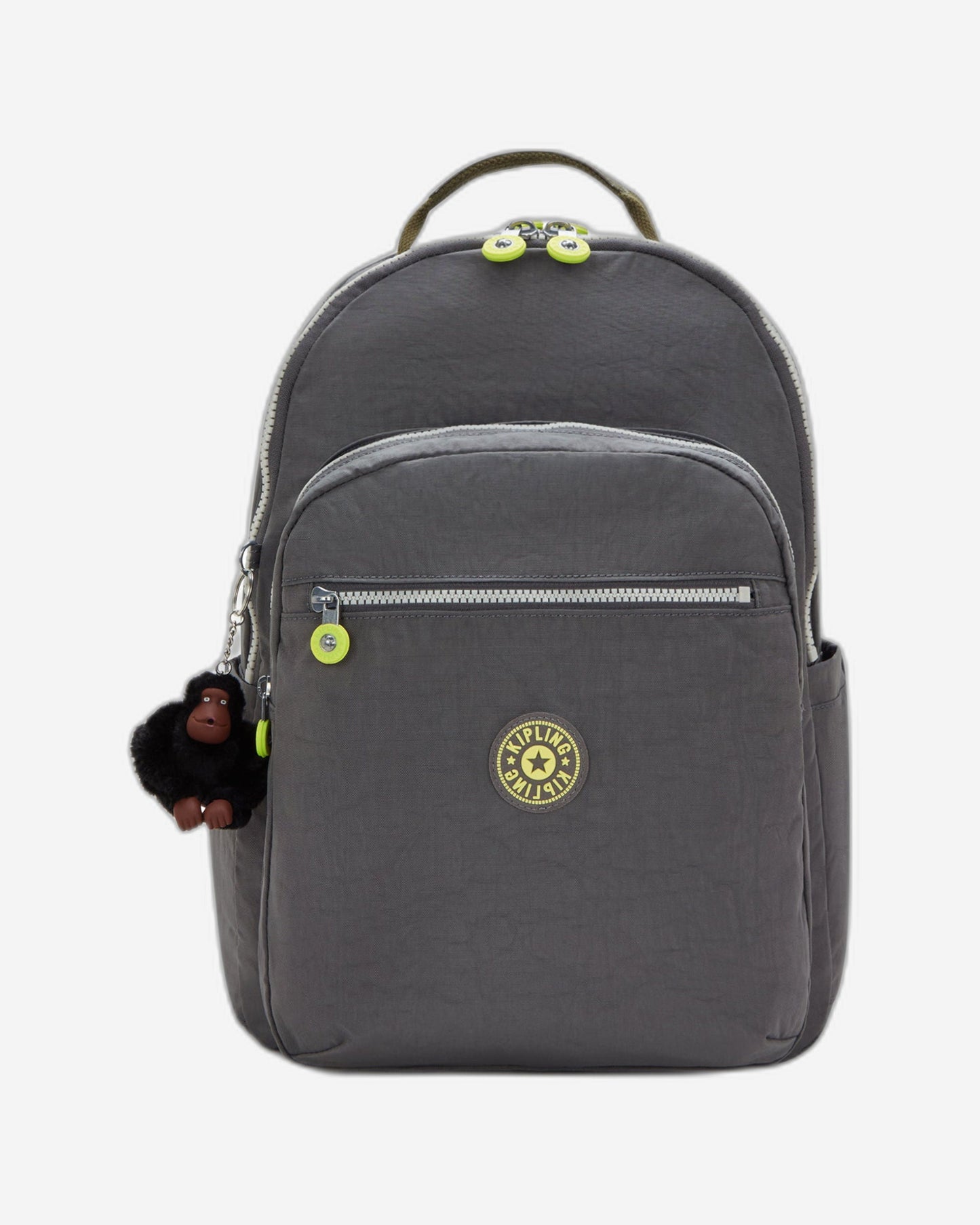 حقيبة ظهر Kipling Seoul Lap Back to Grey كبيرة مع حجرة للكمبيوتر المحمول I4275-1DX