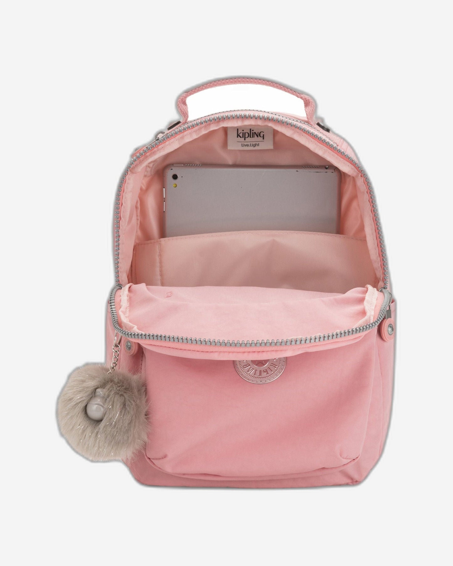 حقيبة ظهر Kipling Seoul S Bridal Rose صغيرة (مع جيب للكمبيوتر اللوحي) I4345-46Y