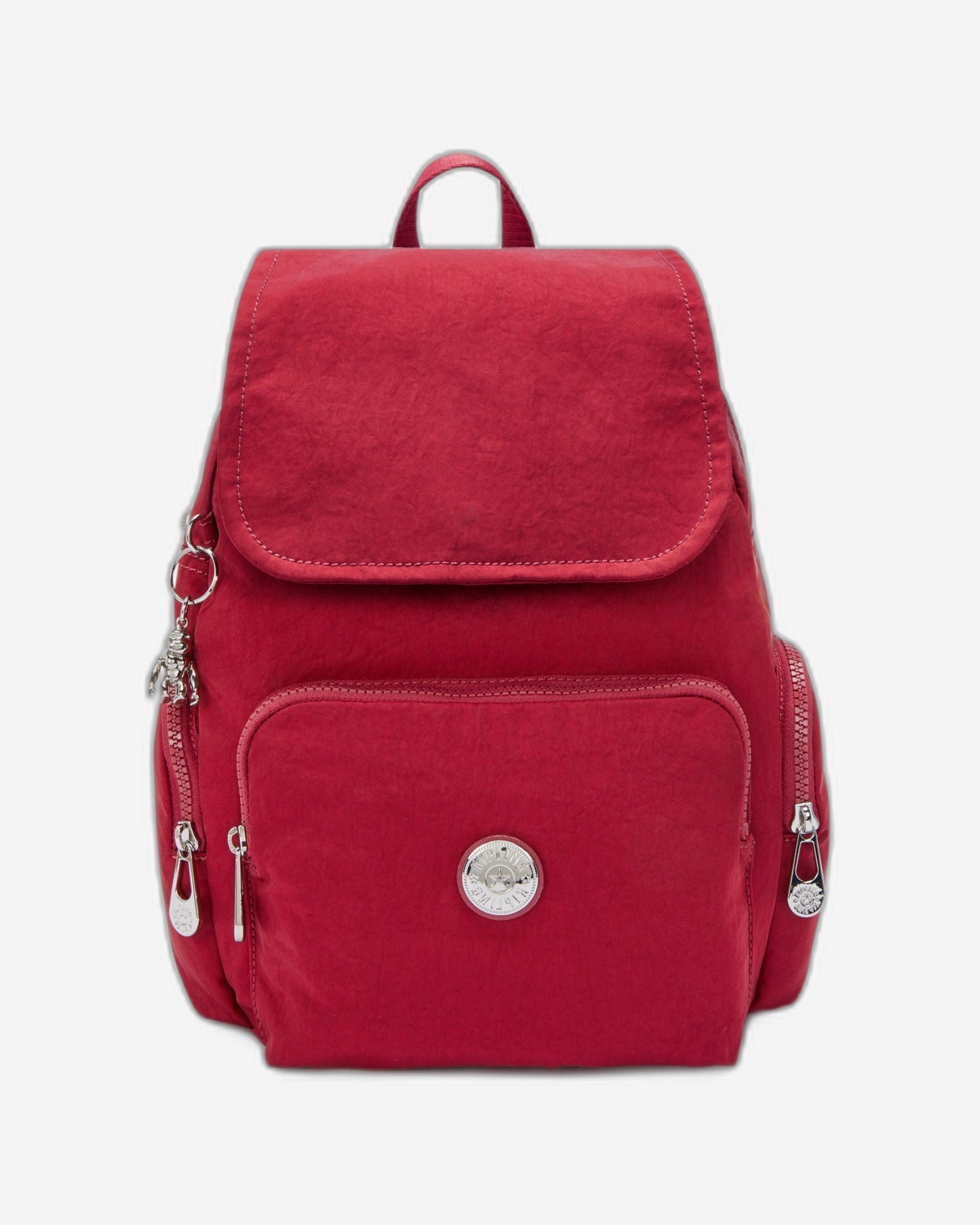 حقيبة ظهر Kipling City Zip S صغيرة باللون الأحمر والنبيذ الأحمر I4430-6SE