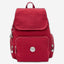 حقيبة ظهر Kipling City Zip S صغيرة باللون الأحمر والنبيذ الأحمر I4430-6SE