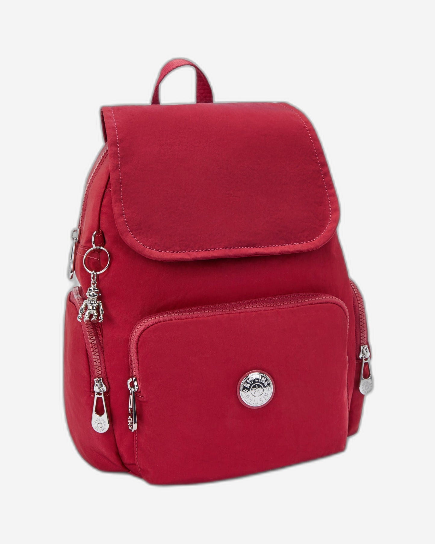 حقيبة ظهر Kipling City Zip S صغيرة باللون الأحمر والنبيذ الأحمر I4430-6SE