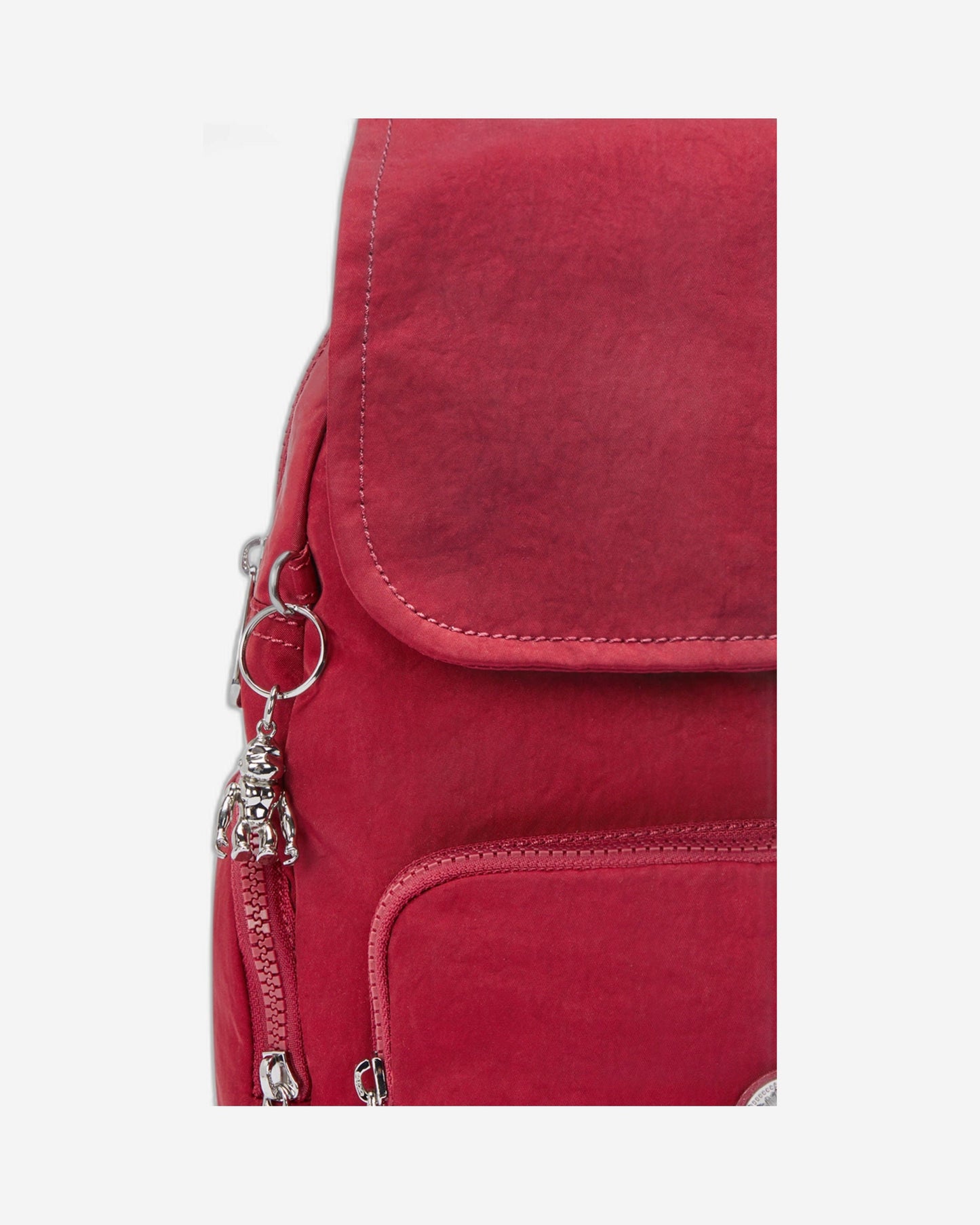 حقيبة ظهر Kipling City Zip S صغيرة باللون الأحمر والنبيذ الأحمر I4430-6SE