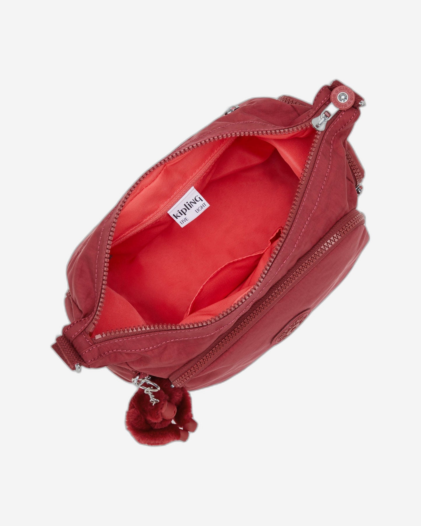 حقيبة Kipling Gabb S متوسطة الحجم باللون الأحمر الأنيق I4493-4SS