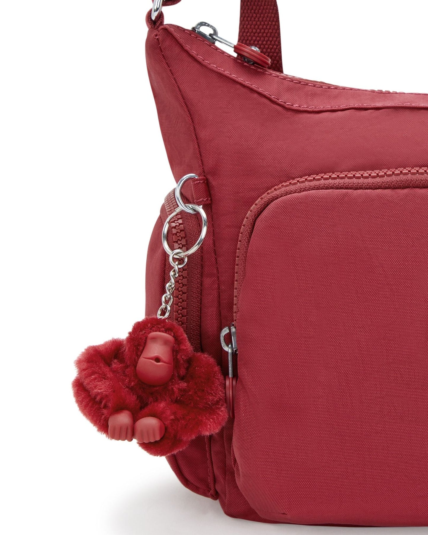 حقيبة Kipling Gabb S متوسطة الحجم باللون الأحمر الأنيق I4493-4SS