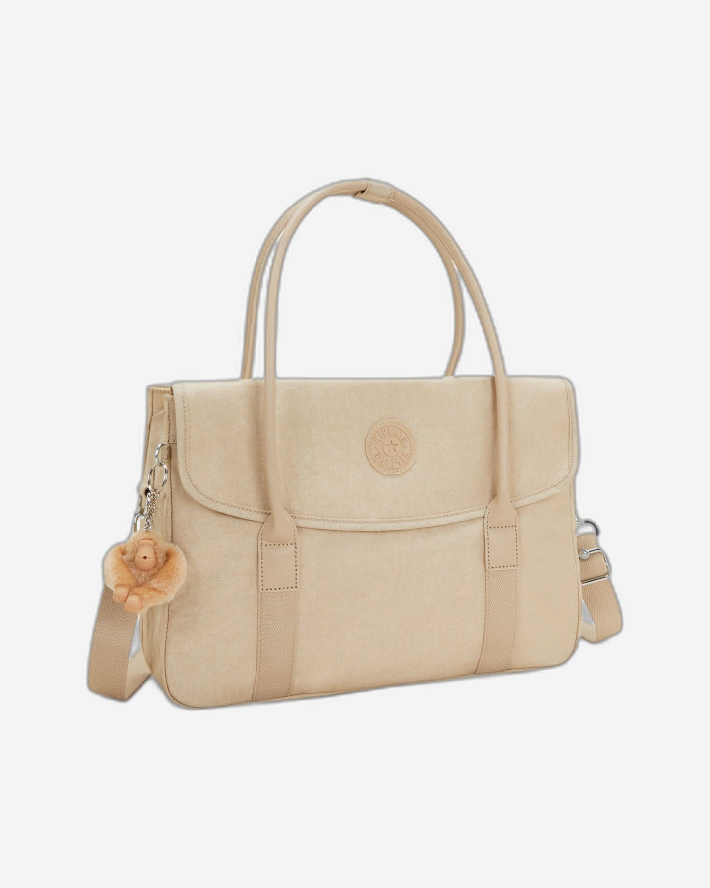 Kipling Superworker S Sparkled Beige حقيبة عمل صغيرة (مع حزام كتف قابل للإزالة) I4555-5DV