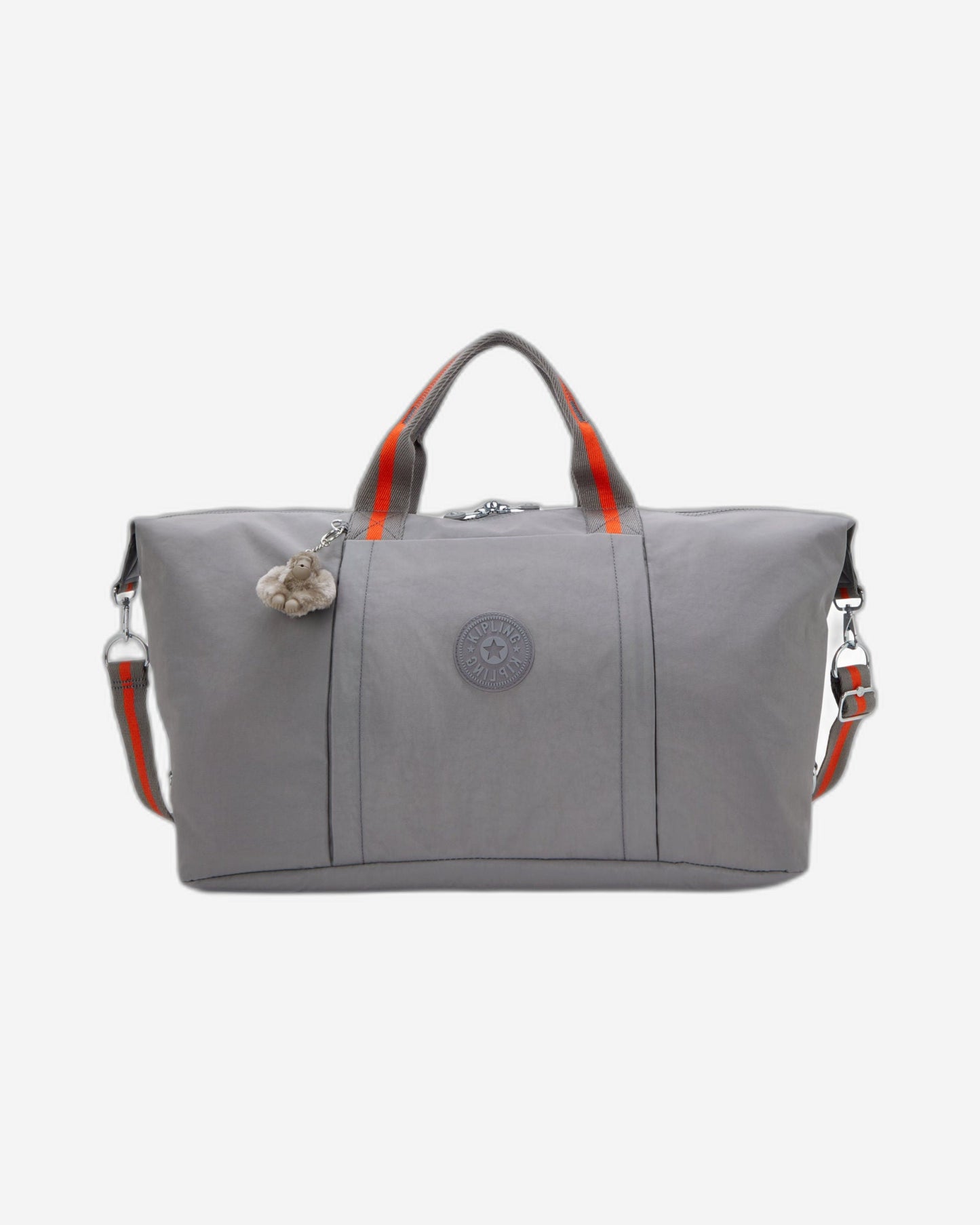 Kipling Bori Inviting Grey حقيبة عطلة نهاية الأسبوع كبيرة (مع جيب ترولي وحزام كتف قابل للإزالة) I4582-8DH