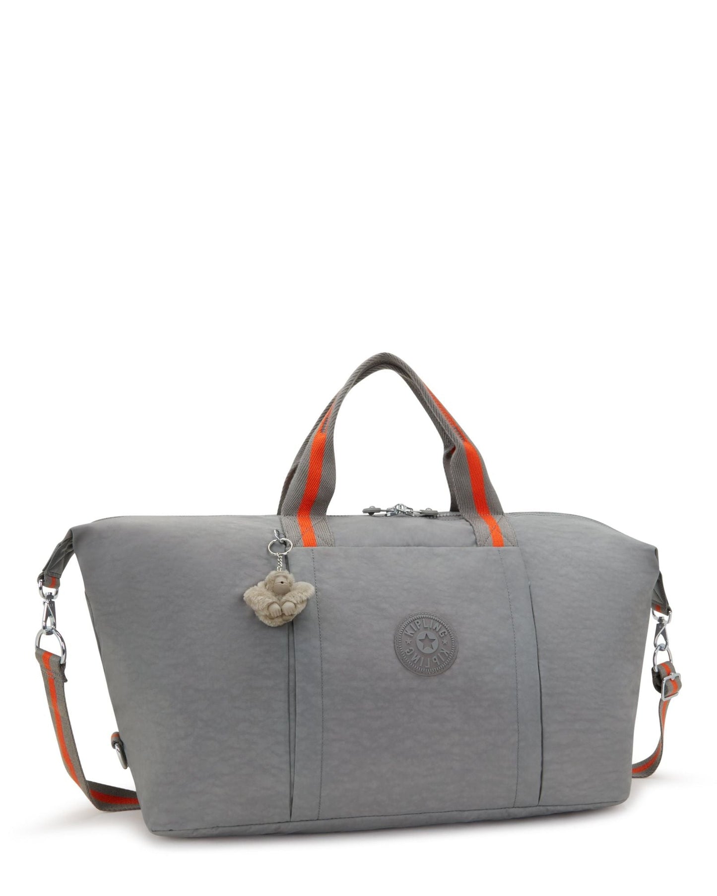 Kipling Bori Inviting Grey حقيبة عطلة نهاية الأسبوع كبيرة (مع جيب ترولي وحزام كتف قابل للإزالة) I4582-8DH