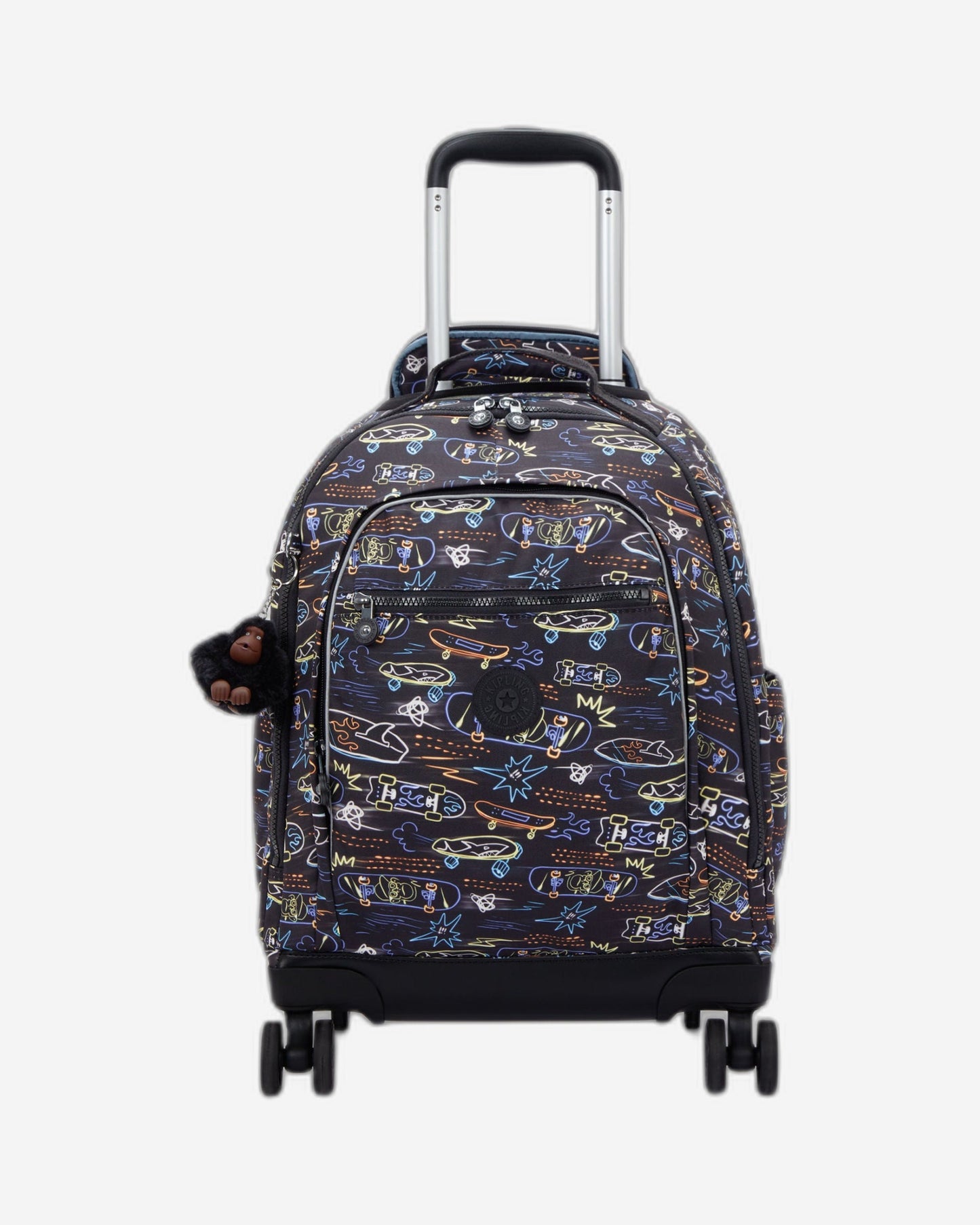 حقيبة ظهر Kipling New Zea Neon Skate كبيرة بعجلات مع حجرة للكمبيوتر المحمول I4674-71M