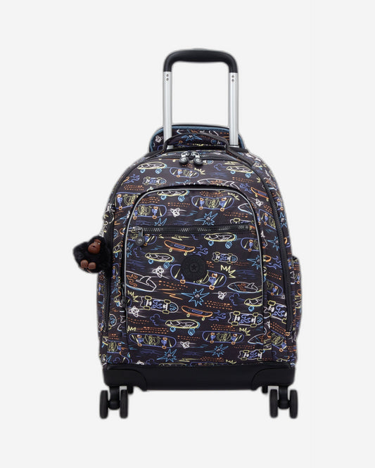 حقيبة ظهر Kipling New Zea Neon Skate كبيرة بعجلات مع حجرة للكمبيوتر المحمول I4674-71M