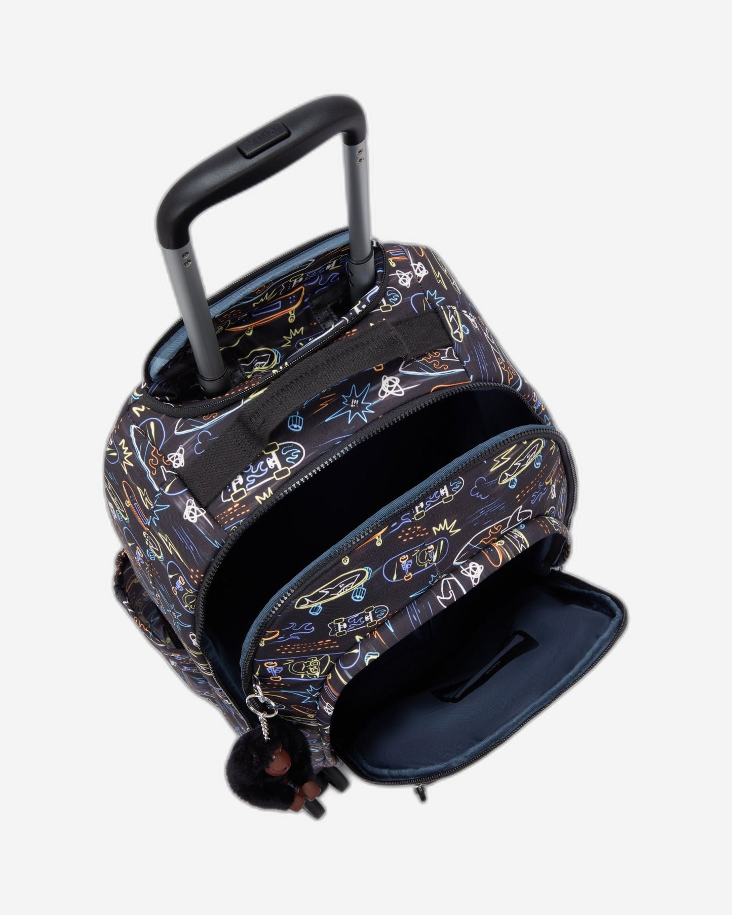 حقيبة ظهر Kipling New Zea Neon Skate كبيرة بعجلات مع حجرة للكمبيوتر المحمول I4674-71M
