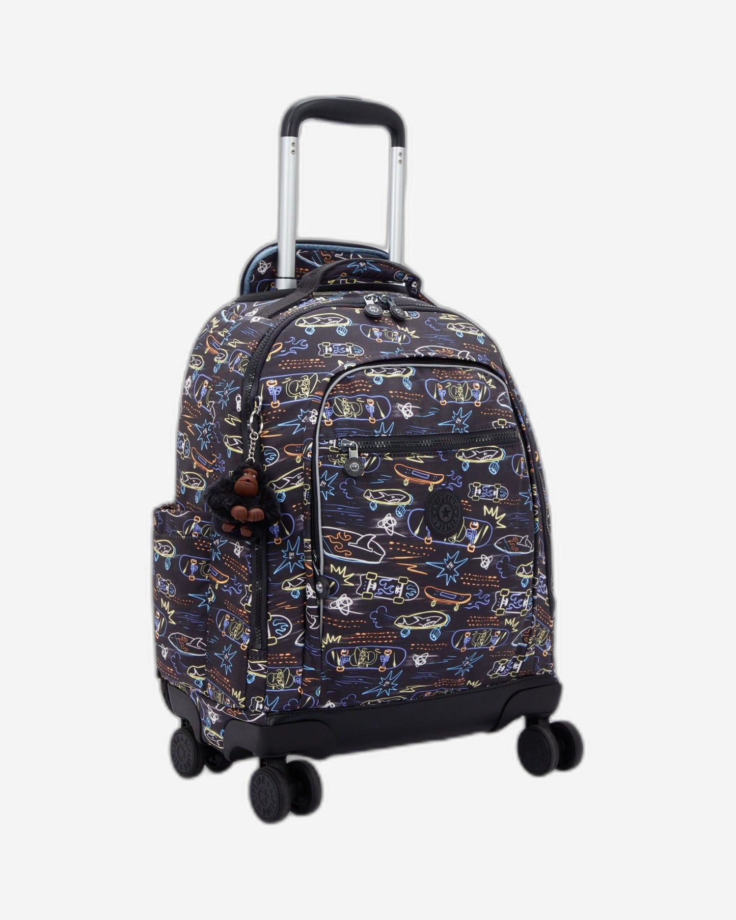 حقيبة ظهر Kipling New Zea Neon Skate كبيرة بعجلات مع حجرة للكمبيوتر المحمول I4674-71M