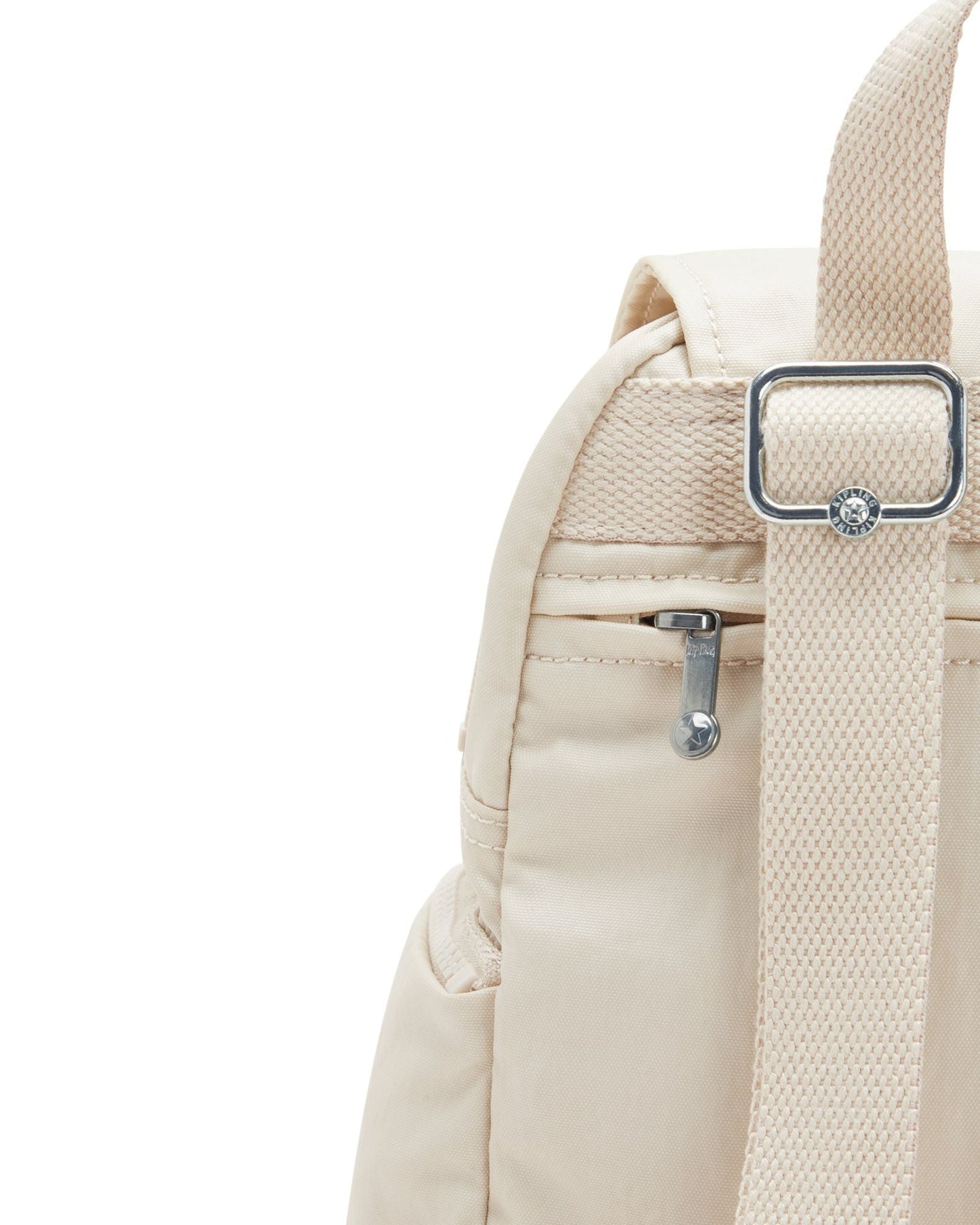 حقيبة ظهر صغيرة Kipling City Zip Mini بلون بيج لؤلؤي C2I4697-3KA