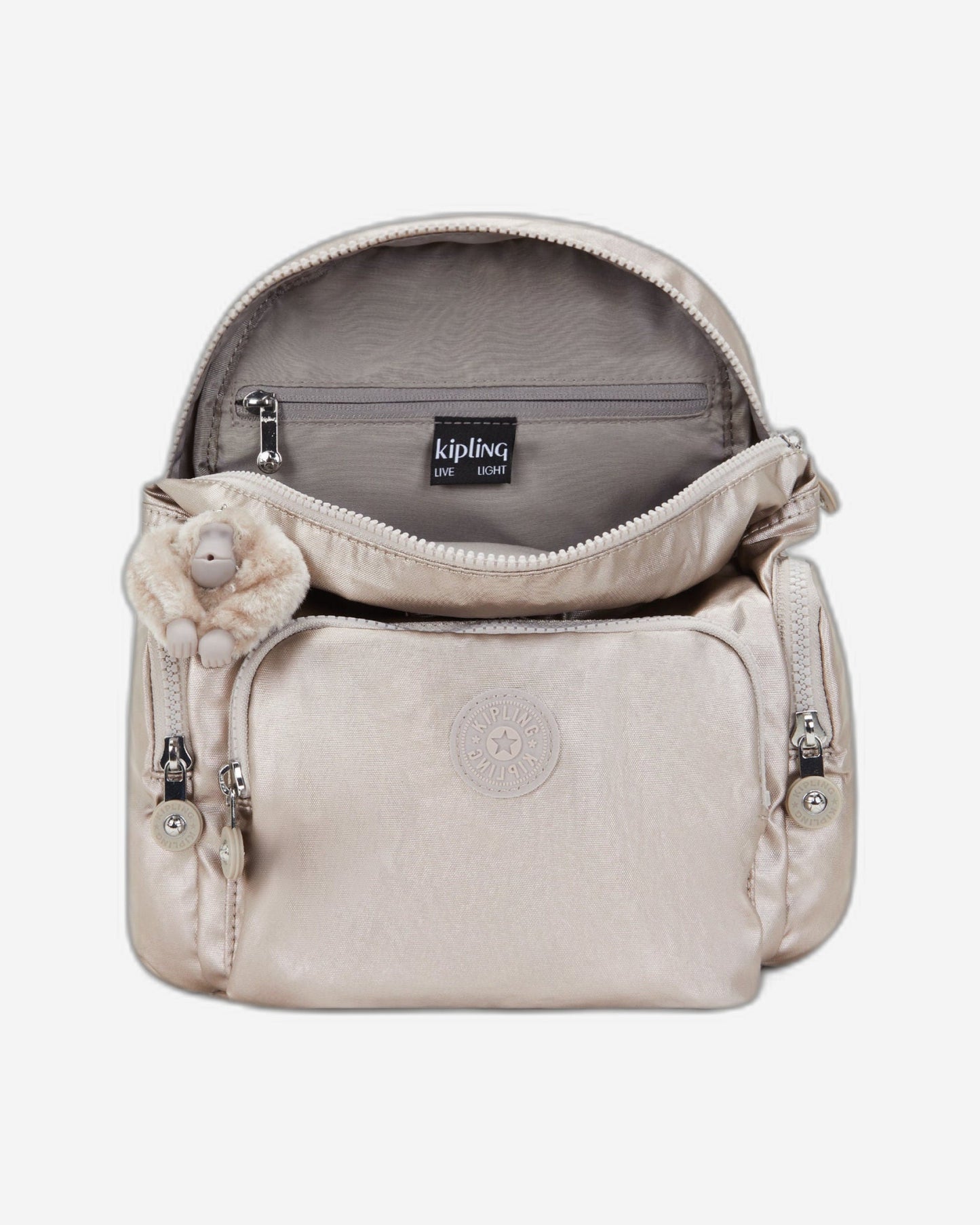 حقيبة ظهر صغيرة Kipling City Zip Mini Metallic Glow Mini C2I4697-48I