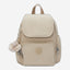 حقيبة ظهر صغيرة من Kipling City Zip Mini Signature باللون البيج المنقوش I4697-96A