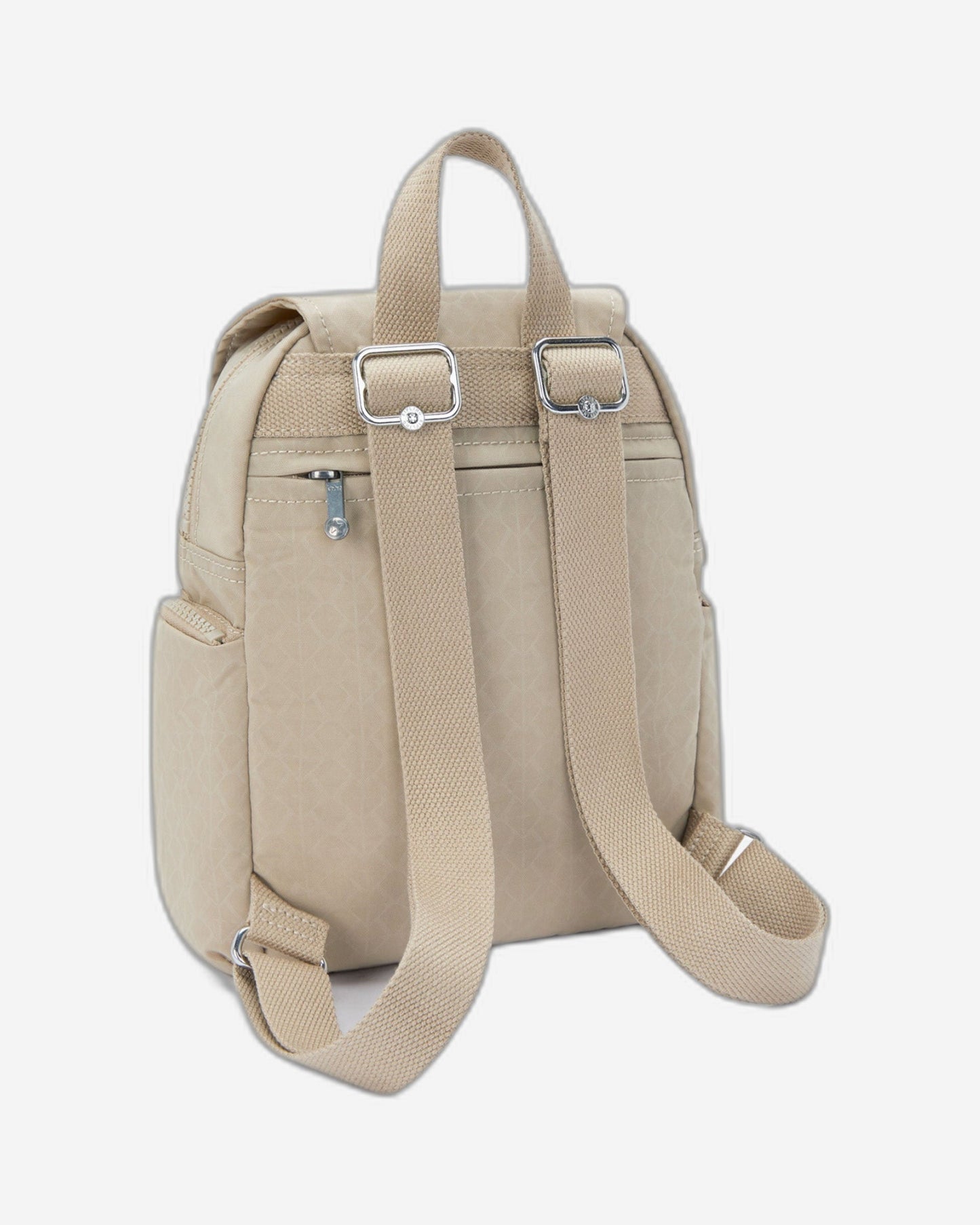 حقيبة ظهر صغيرة من Kipling City Zip Mini Signature باللون البيج المنقوش I4697-96A
