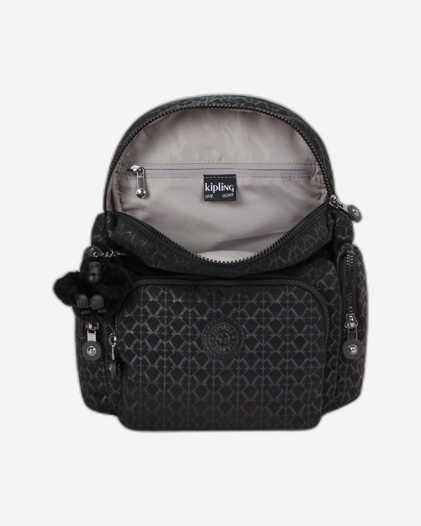 حقيبة ظهر صغيرة Kipling City Zip Mini Signature Emb C2I4697-K59