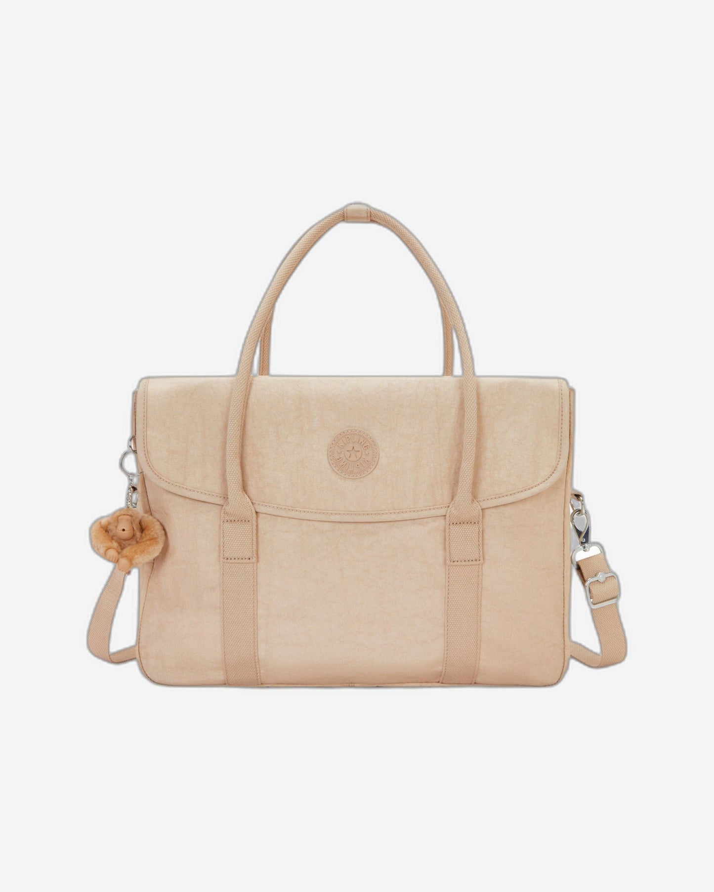 حقيبة Kipling Superworker Sparkled Beige للعمل (مع حزام كتف قابل للإزالة) I4718-5DV