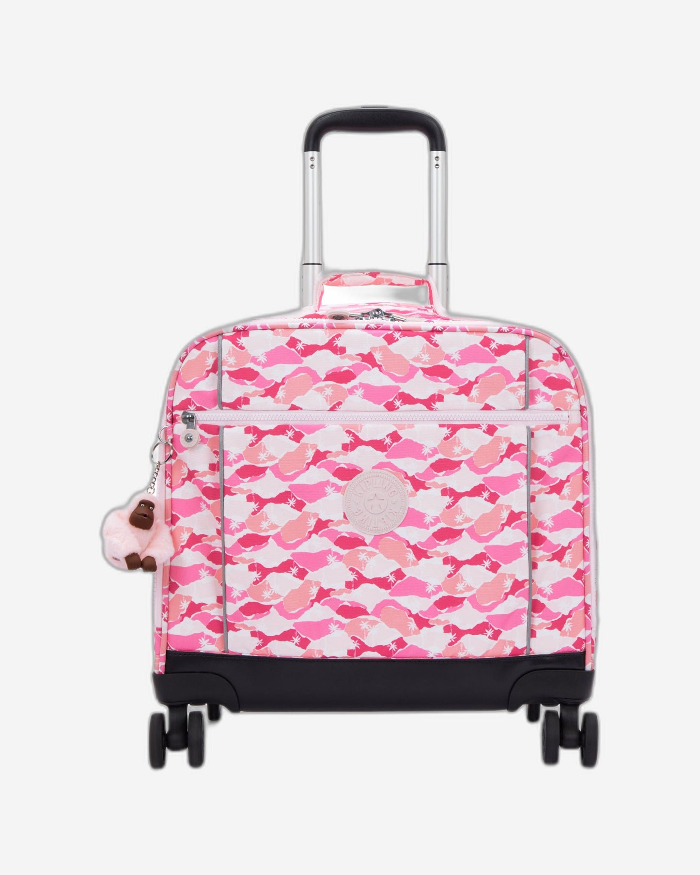 حقيبة Kipling New Storia Pink Palm ذات العجلات الكبيرة I4847-1BV